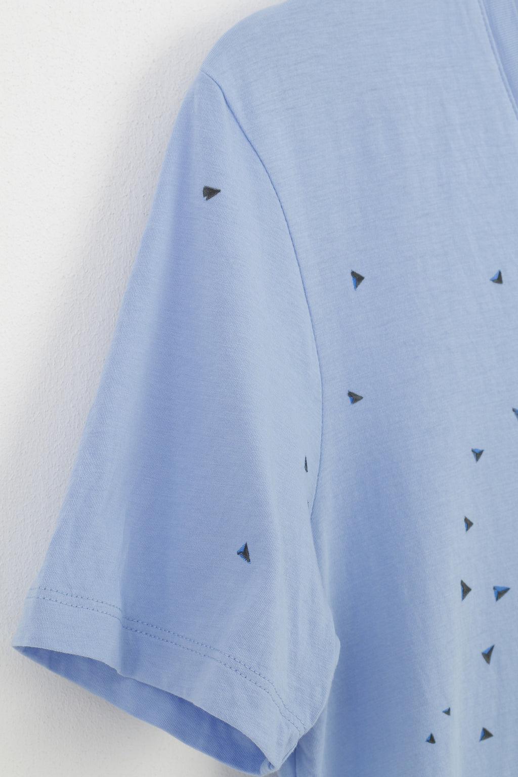 Armani Exchange T-Shirt Donna S Collo a V Blu Cotone Manica Corta