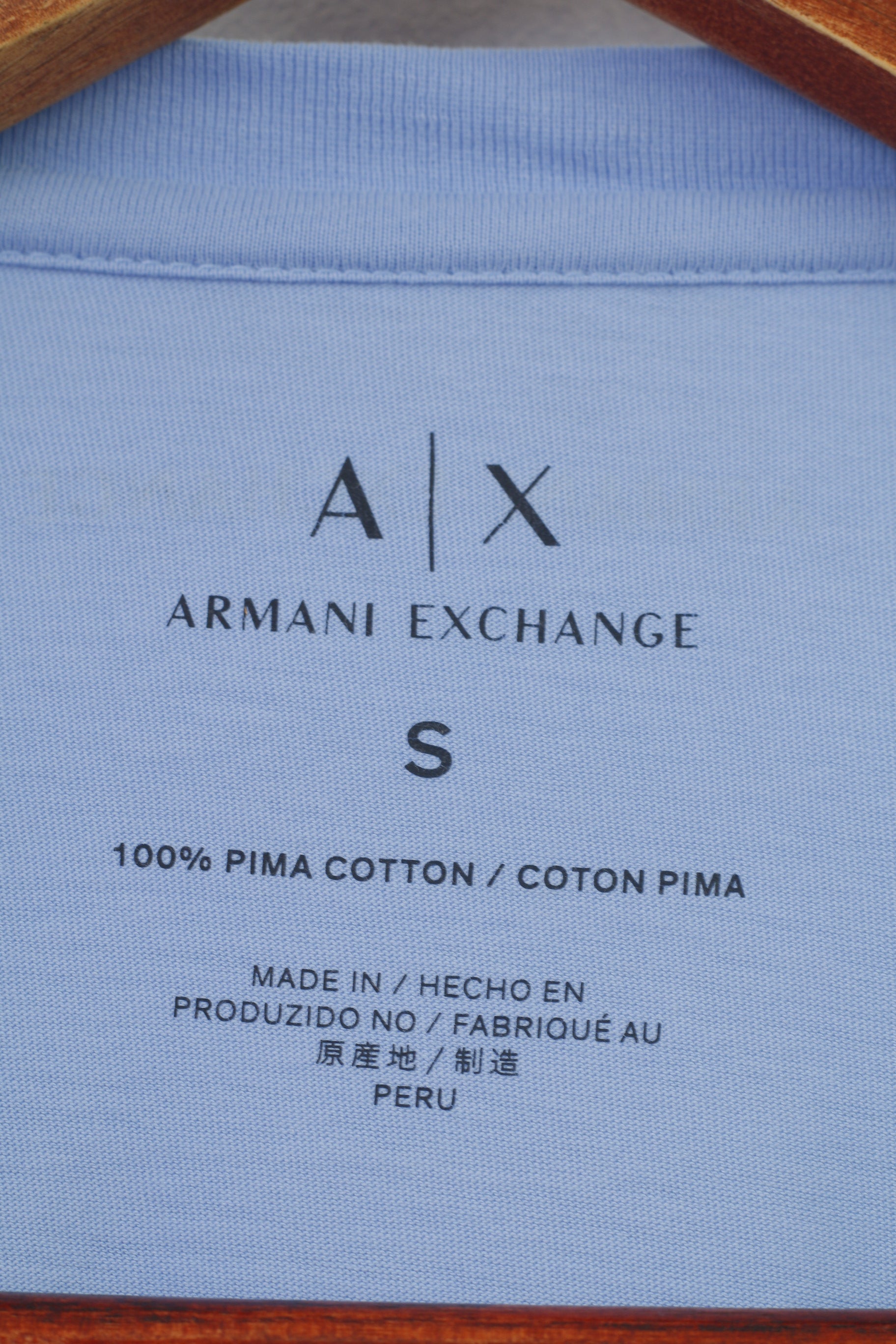 Armani exchange t clearance shirt made in peru