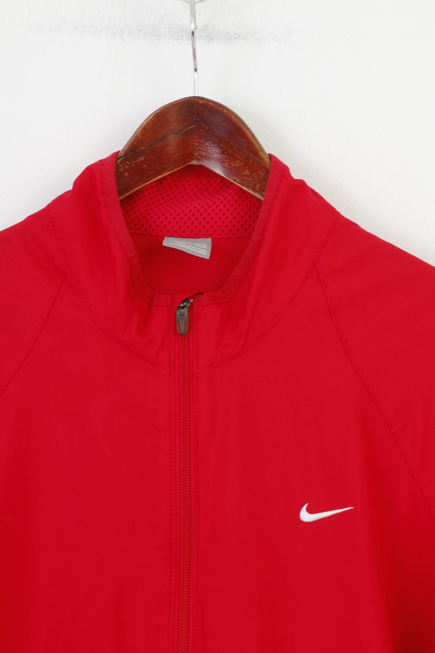 Nike Men XL Jacket Red Sport Full Zipper Vintage Sportswear Top