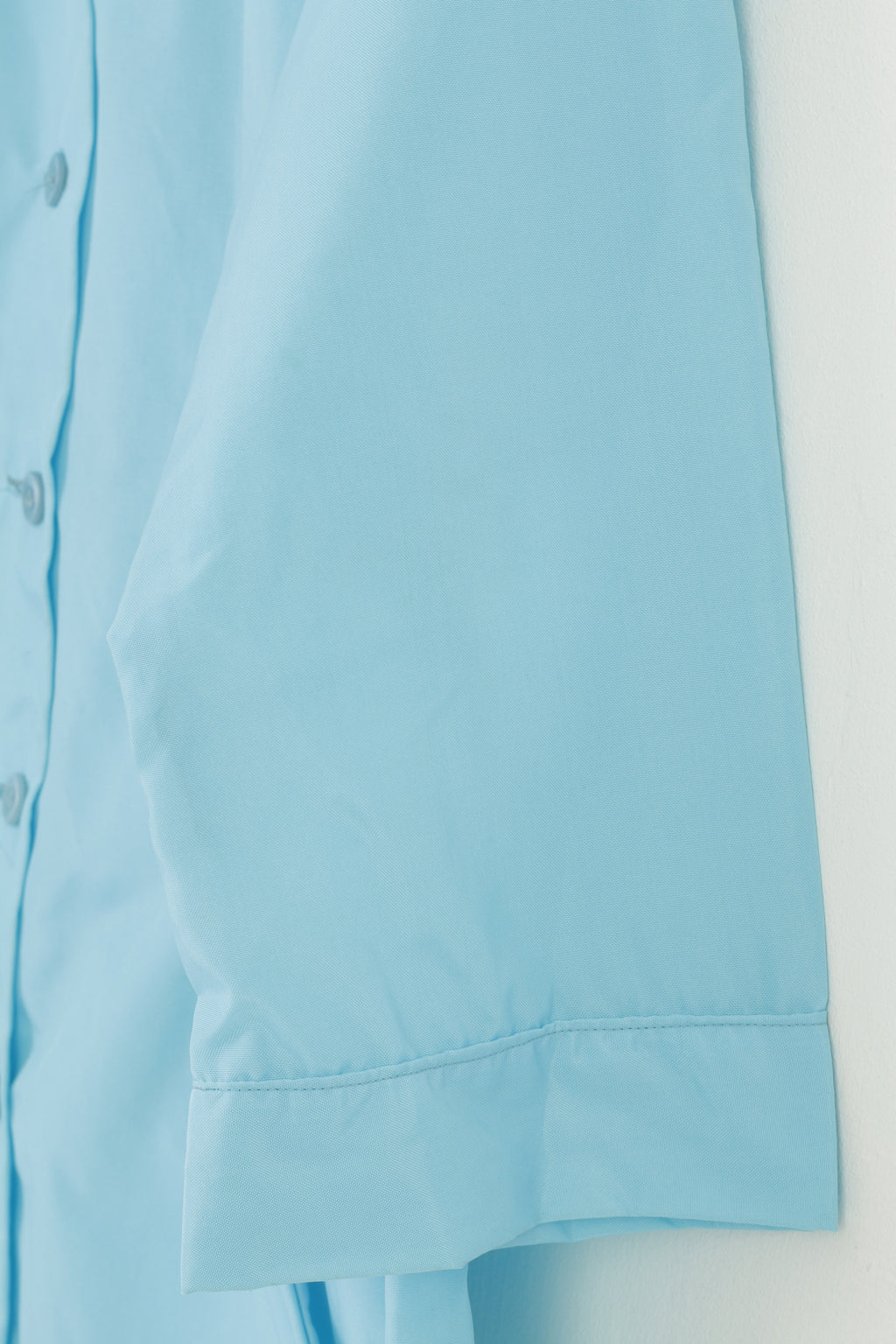 St Michael Woman L Jacket Blue Nylon Bottoms Collar Vintage Shiny Top