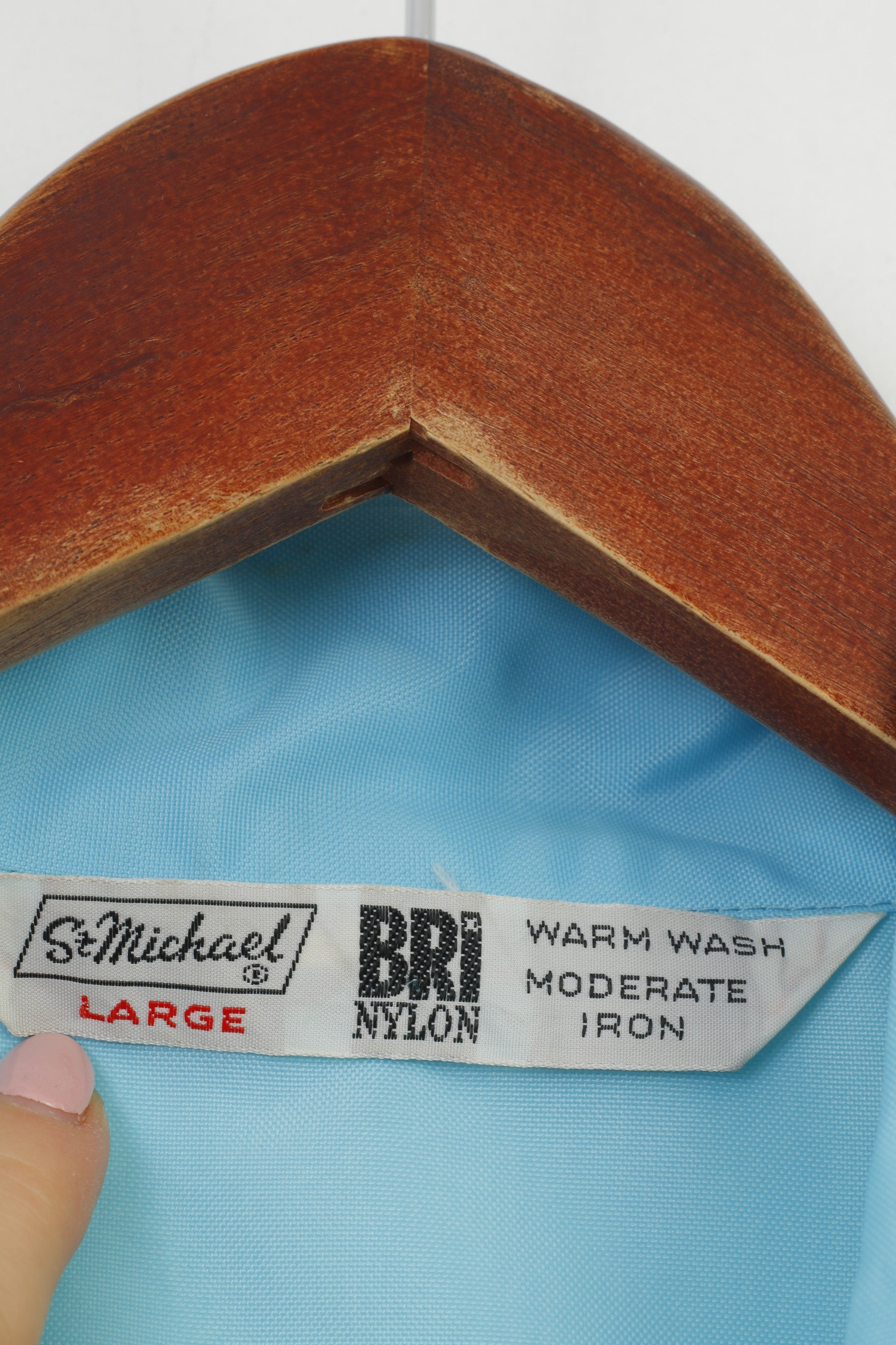 St Michael Woman L Jacket Blue Nylon Bottoms Collar Vintage Shiny Top