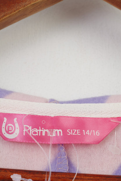 Tuta platino per ragazze 14/16 anni, pigiama Kigurumi morbido con cappuccio rosa e cerniera completa