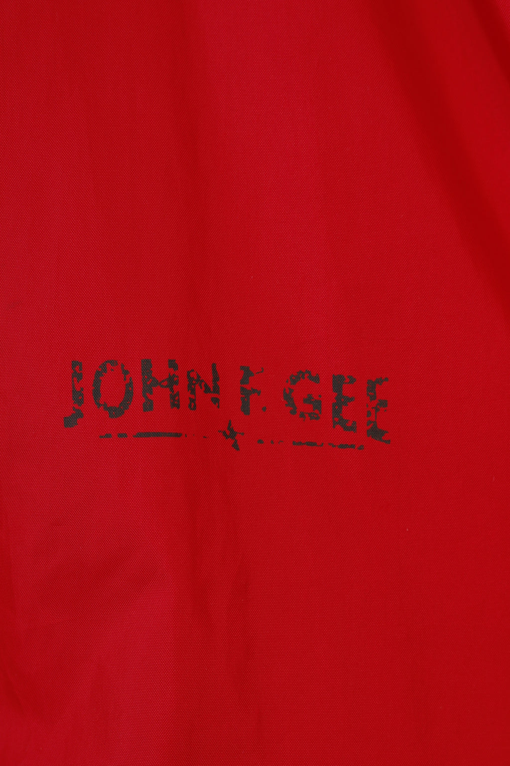 John F.Gee Men 3XL Jacket Red Full Zipper Hood Vintage Oldschool 90s Top