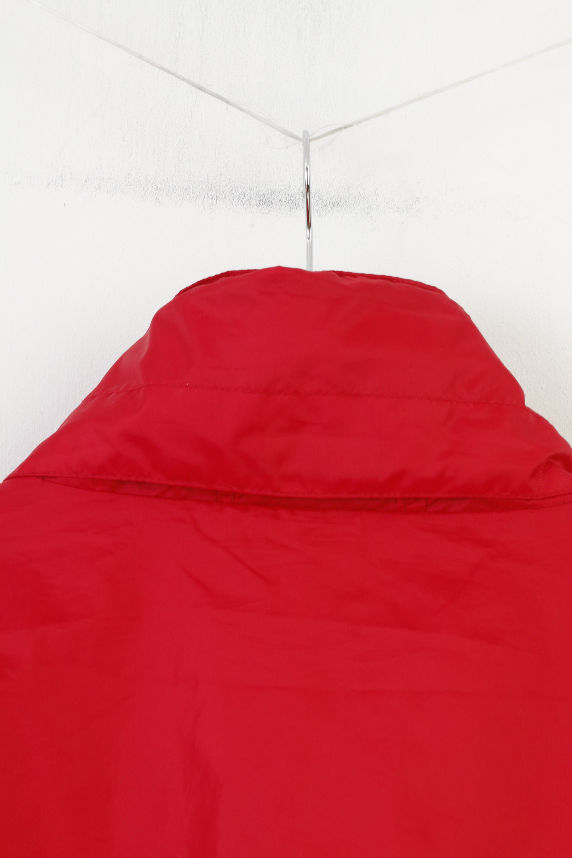 John F.Gee Men 3XL Jacket Red Full Zipper Hood Vintage Oldschool 90s Top