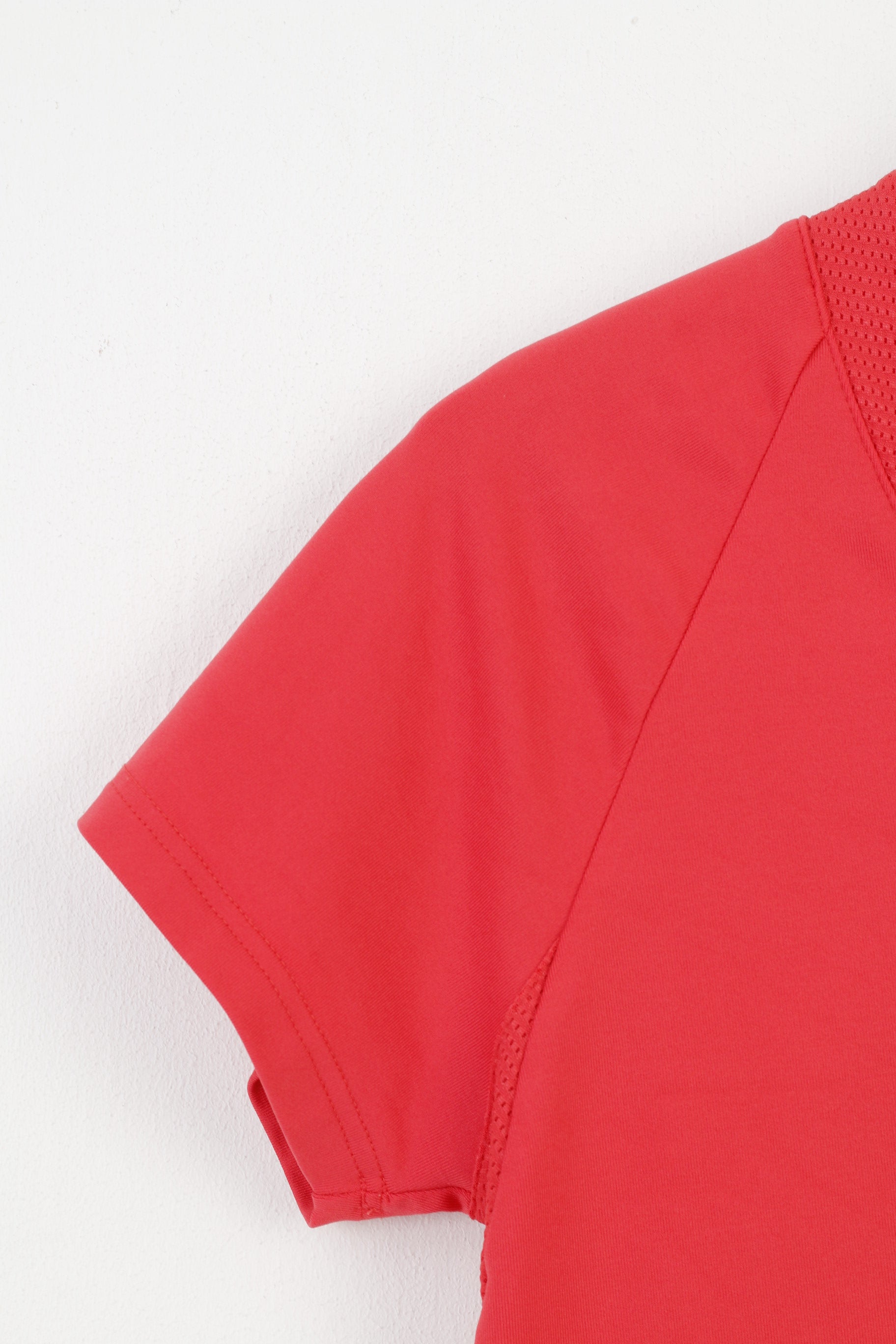 T-shirt Adidas Donna 16 M scollo a V corallo 3 strisce manica corta elasticizzata vintage top