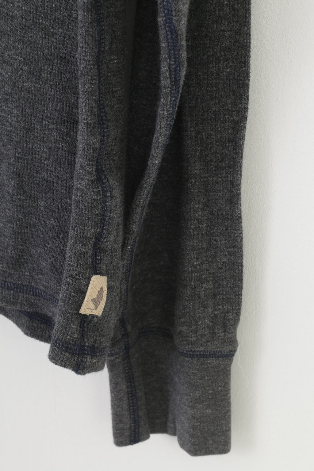 Rugged & Refined Men L Longsleeve Navy Authentic Cotton Vintage Stretch  Top