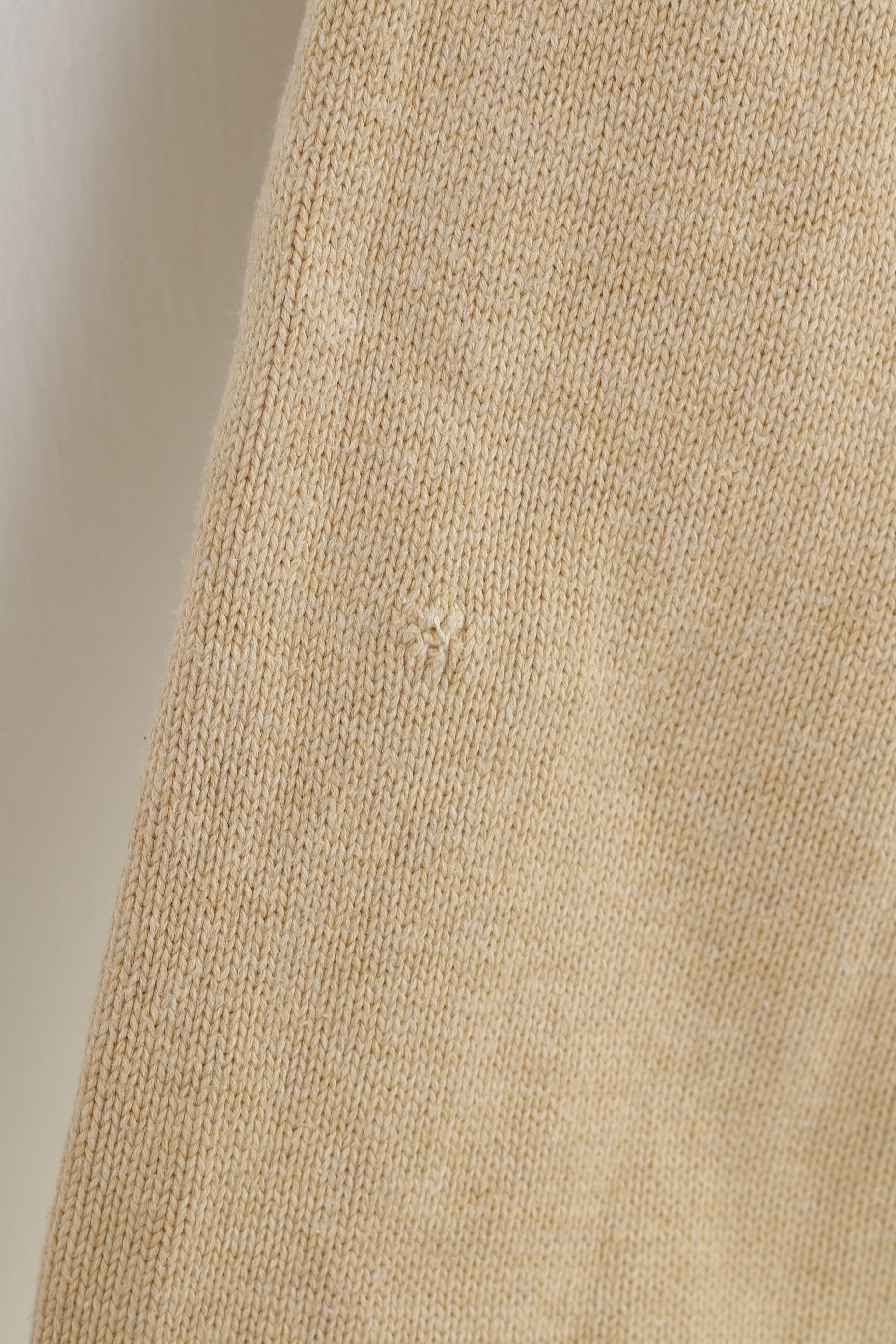Gant Men L Jumper Beige Coton Col V Manches Longues Classique Vintage Top