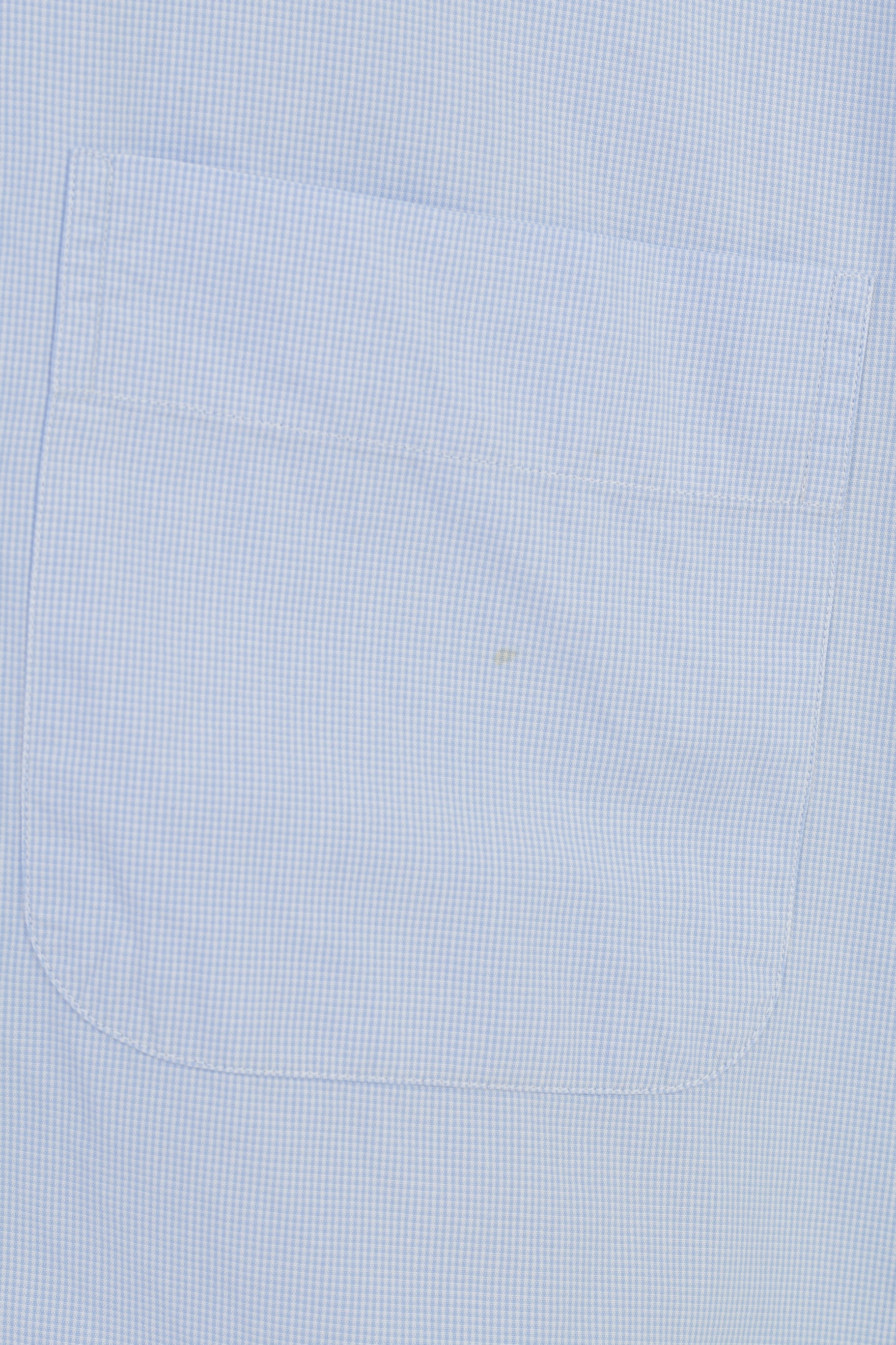 Von Daniels Men 46 XXL Casual Shirt Checkered Blue Long Sleeve Collar Cotton Elegant Classic Top