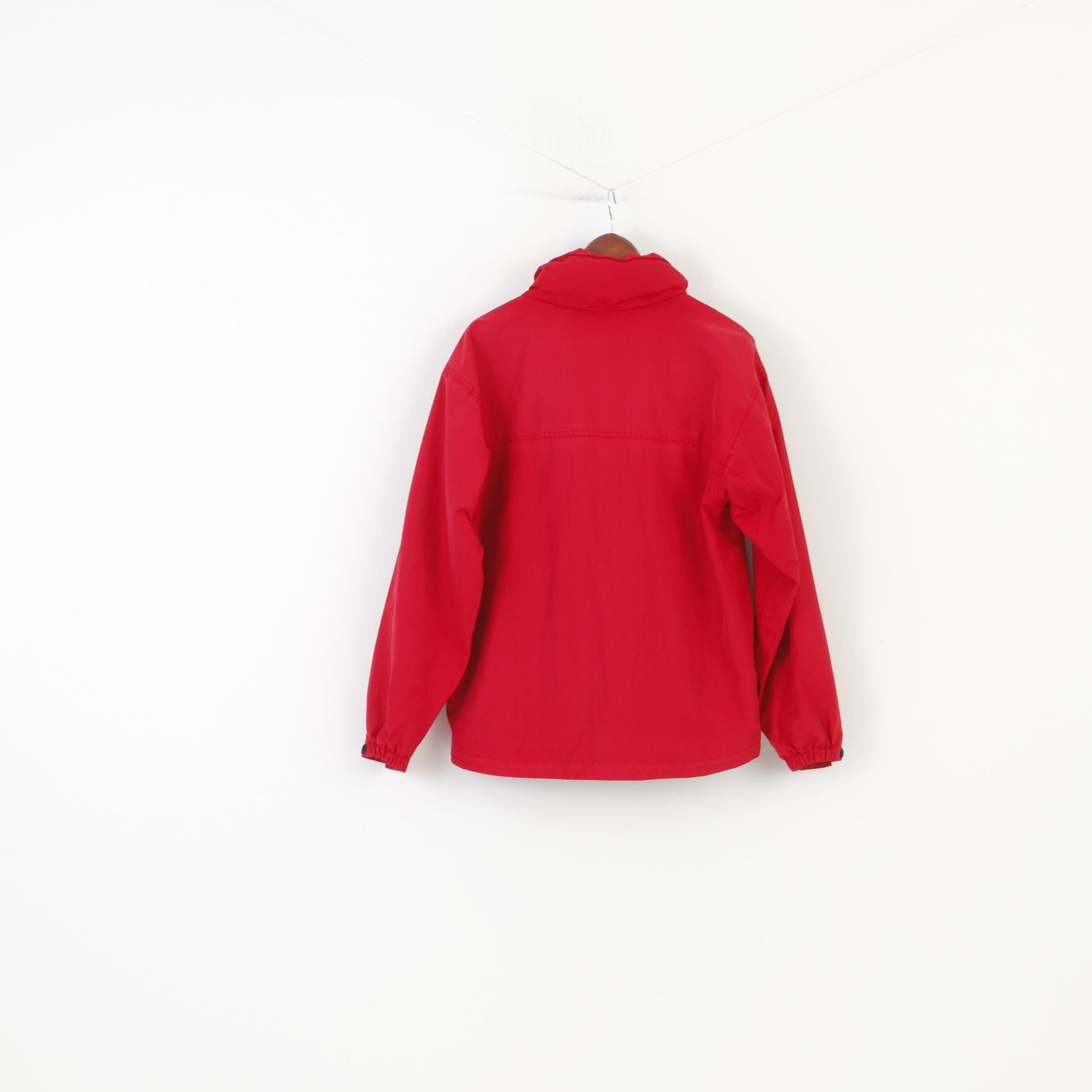 Lafuma Men M Jacket Red Full Zipper Hood Polyamid Vintage Top