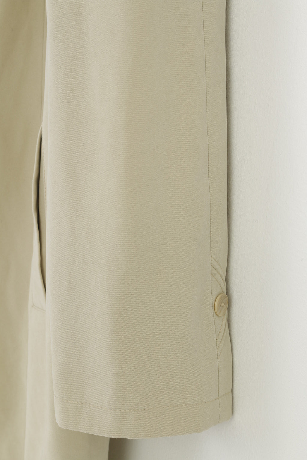 Getex Woman 46 XL Coat Cream Bottoms Collar Long Vintage Top