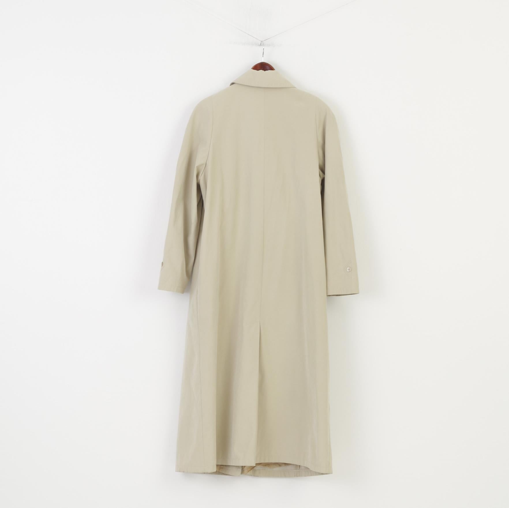 Getex Woman 46 XL Coat Cream Bottoms Collar Long Vintage Top