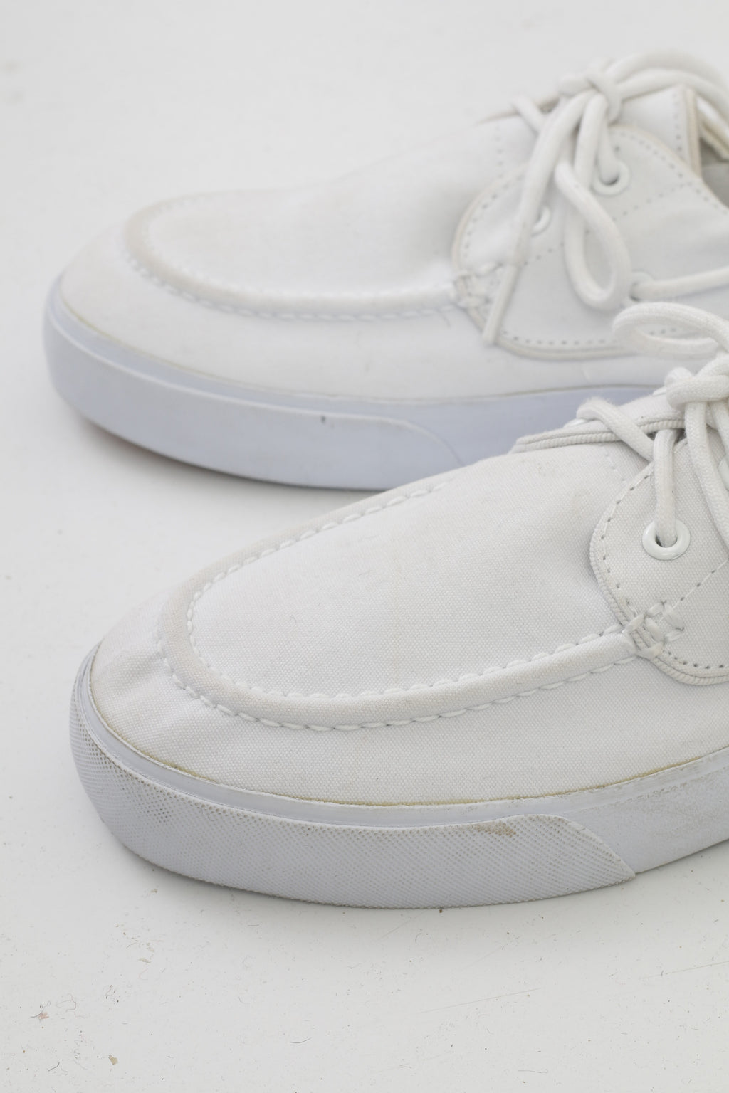 Polo by Ralph Lauren Men 9.5 44 Shoes White Cotton Sneakers Laces