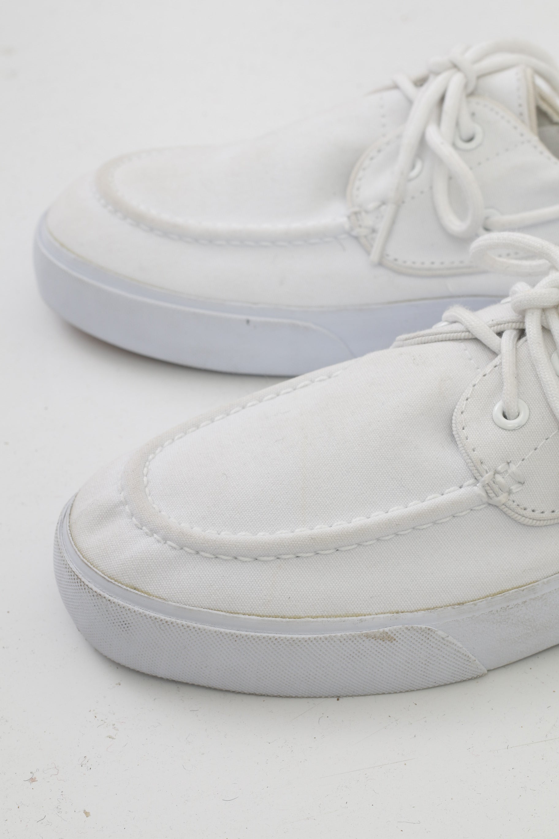 Polo by Ralph Lauren Men 9.5 44 Shoes White Cotton Sneakers Laces