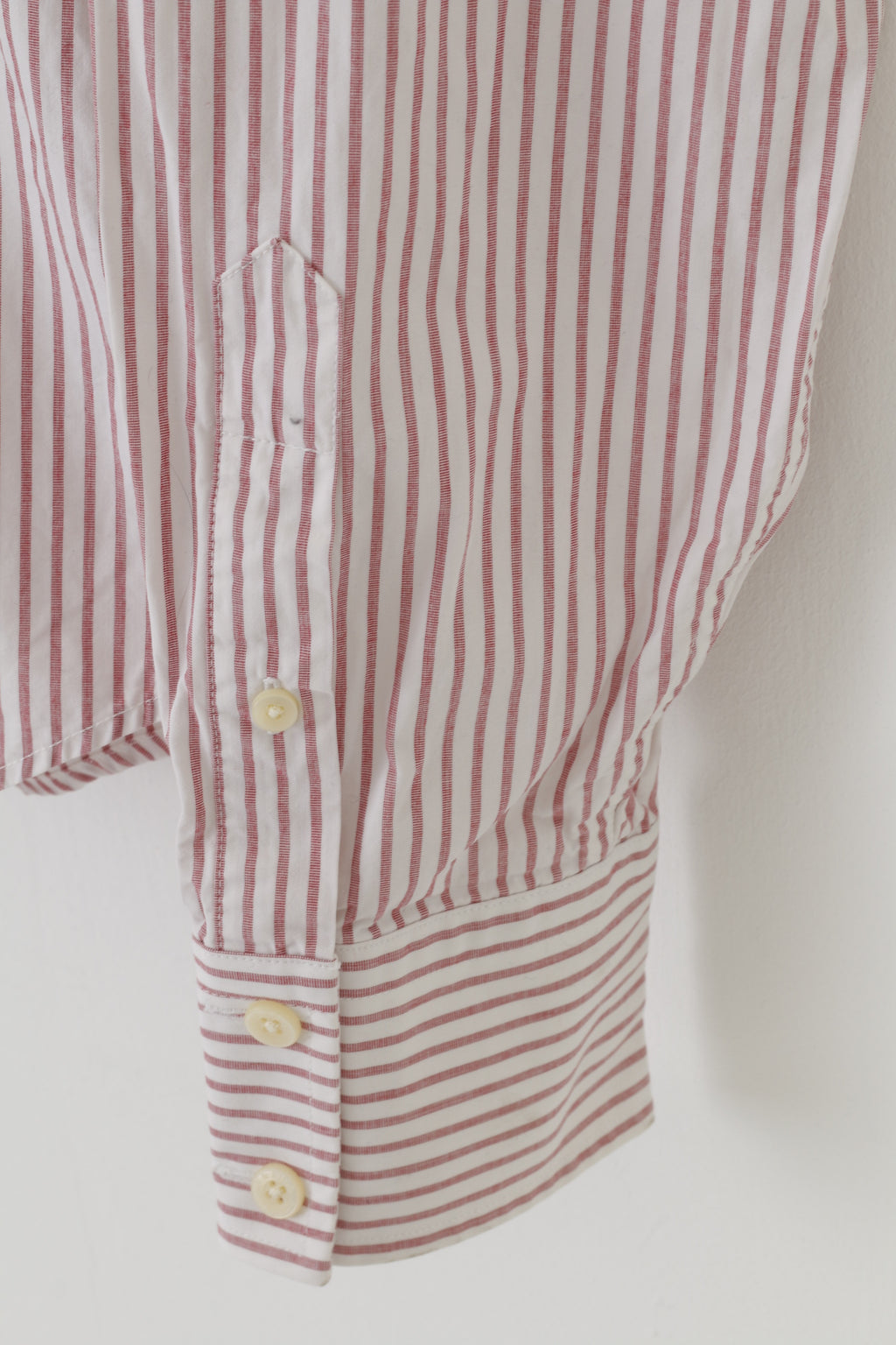 Abercrombie &amp; Fitch Hommes L Chemise décontractée rayée col blanc manches longues Muscle New York Haut en coton