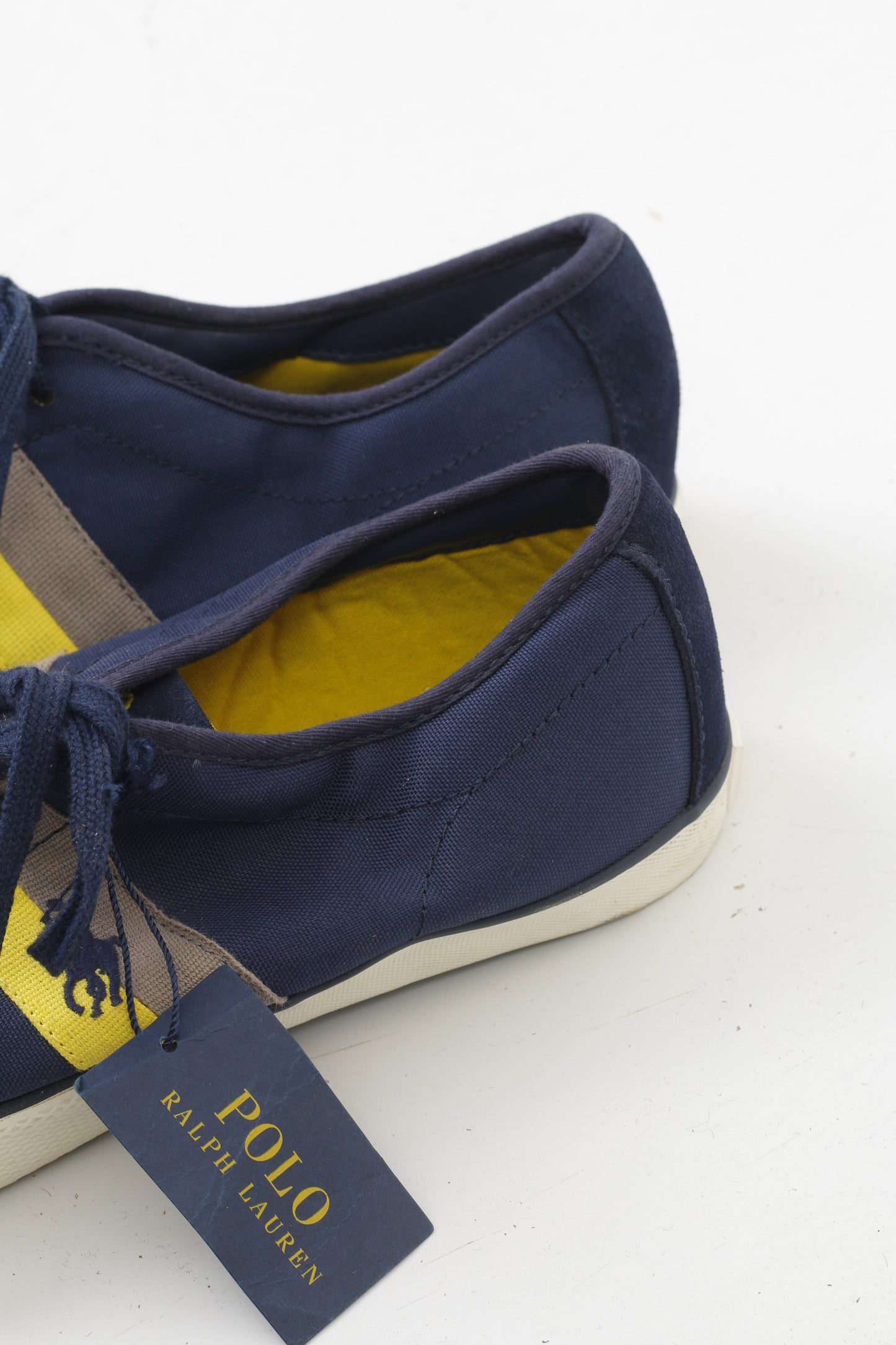 NOUVEAU Polo Ralph Lauren Hommes 12 45 Chaussures Baskets à lacets d'entraînement bleu marine