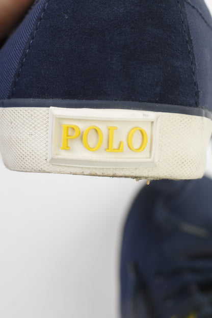 NOUVEAU Polo Ralph Lauren Hommes 12 45 Chaussures Baskets à lacets d'entraînement bleu marine