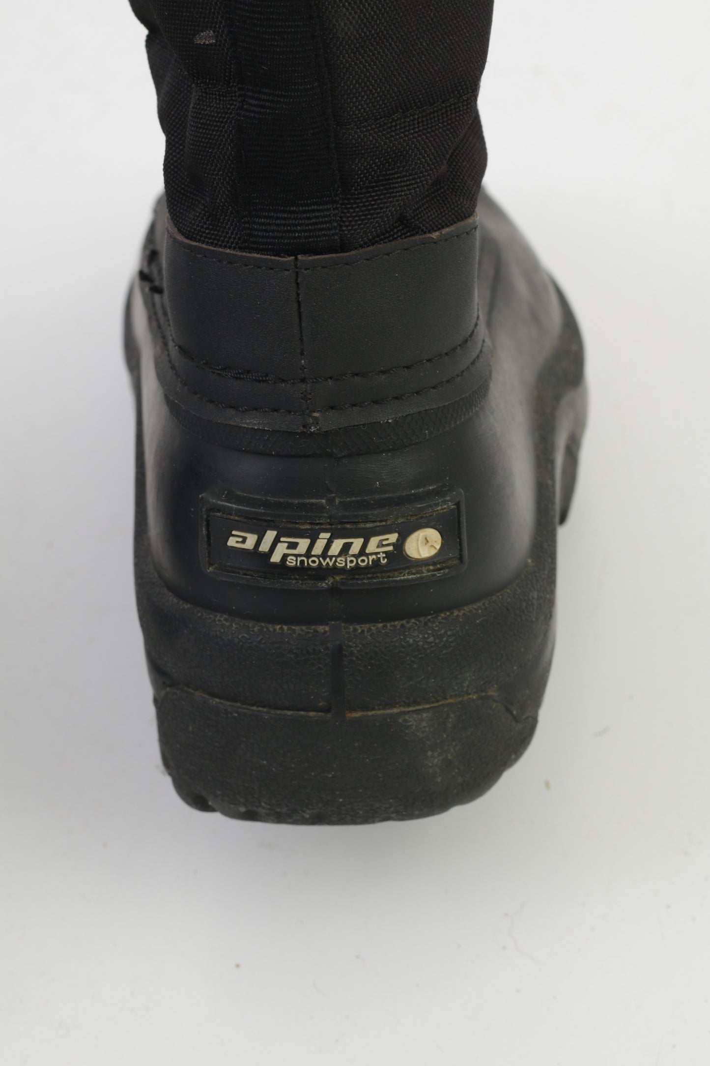 Alpine Men 10 44 Bottes d'hiver noires rembourrées et imperméables avec fermeture éclair pour sports de neige