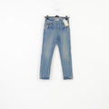 NEW Next Girls 12 Age 152 Trousers Denim Jeans Skinny Cotton High Waist Pants 