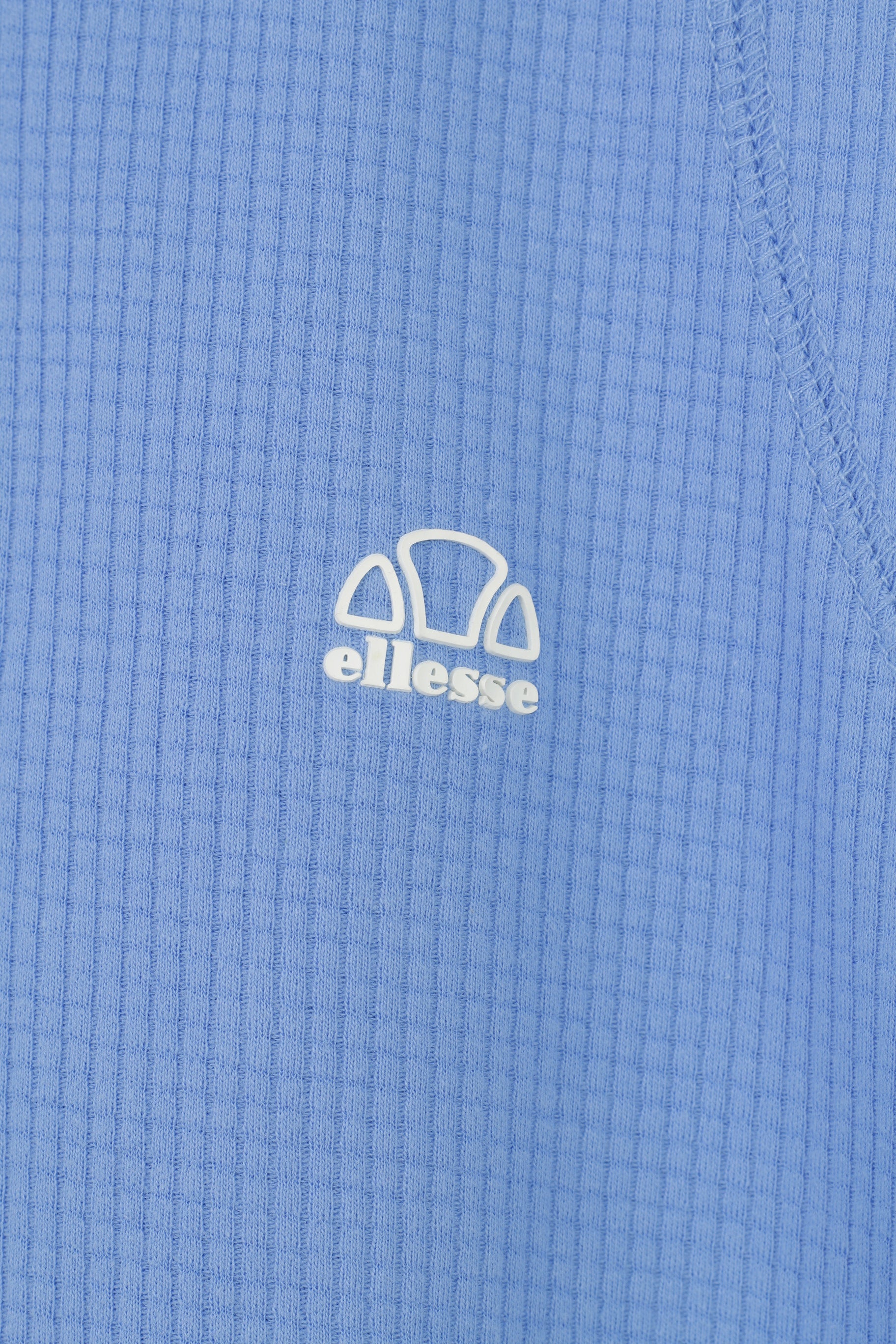 Ellesse Maglia da Donna 10 S Senza Maniche in Cotone Blu Abbigliamento Sportivo con Zip e Collo Canotta Vintage Top 