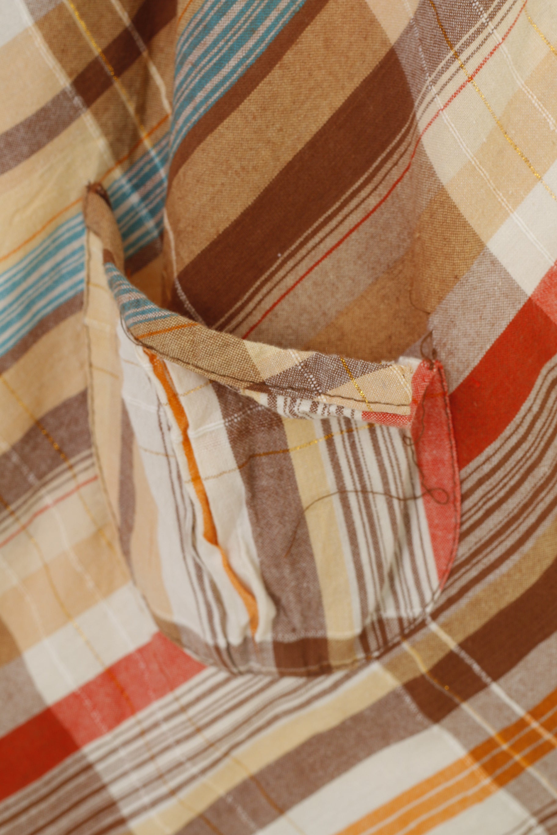 Evie Collection Women 12 40 M  Dress Tank Top Checkered  Brown Mini Cotton Sleeveless