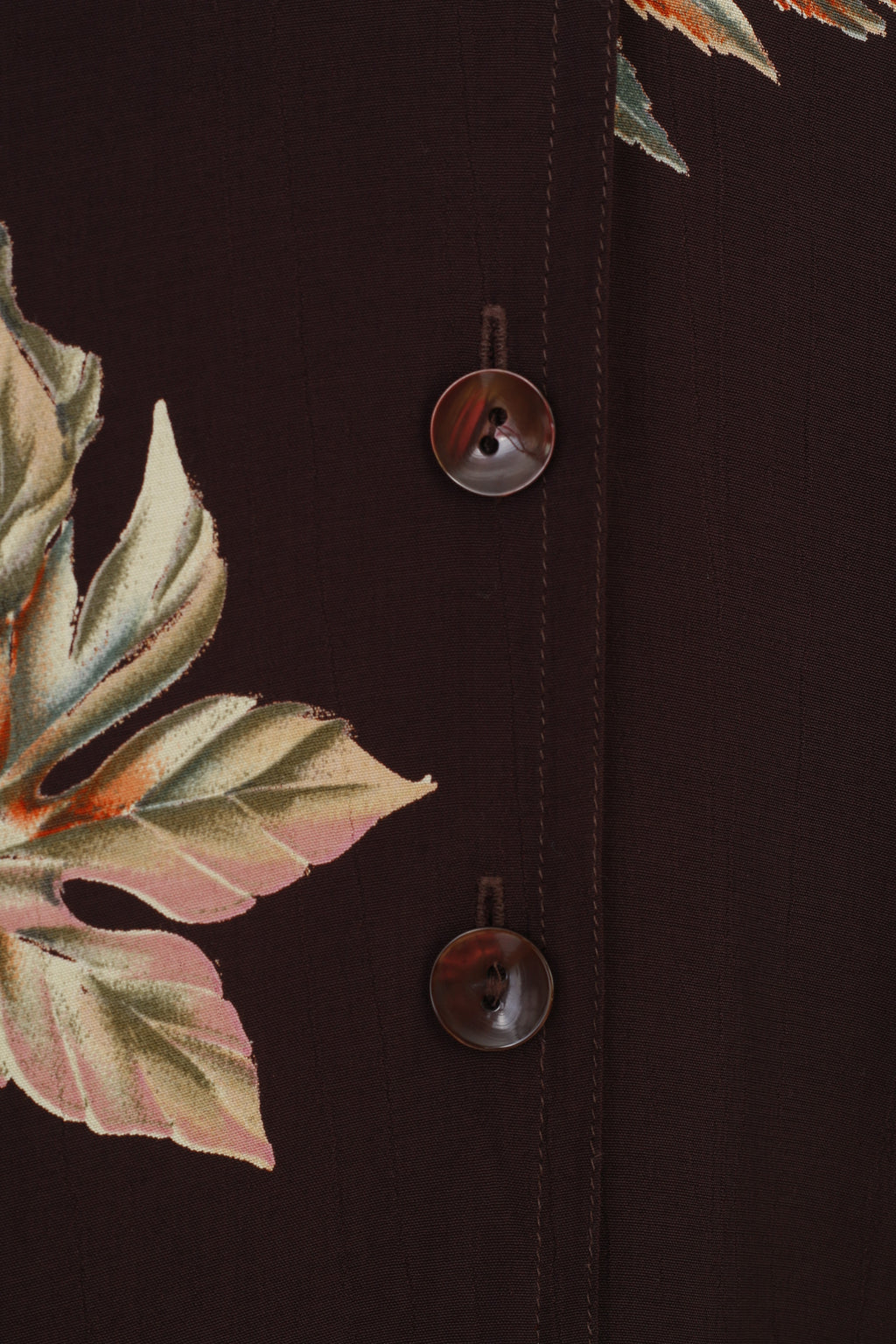 Elvi femmes 18 2XL chemise décontractée marron imprimé fleur à manches longues épaulettes col haut 