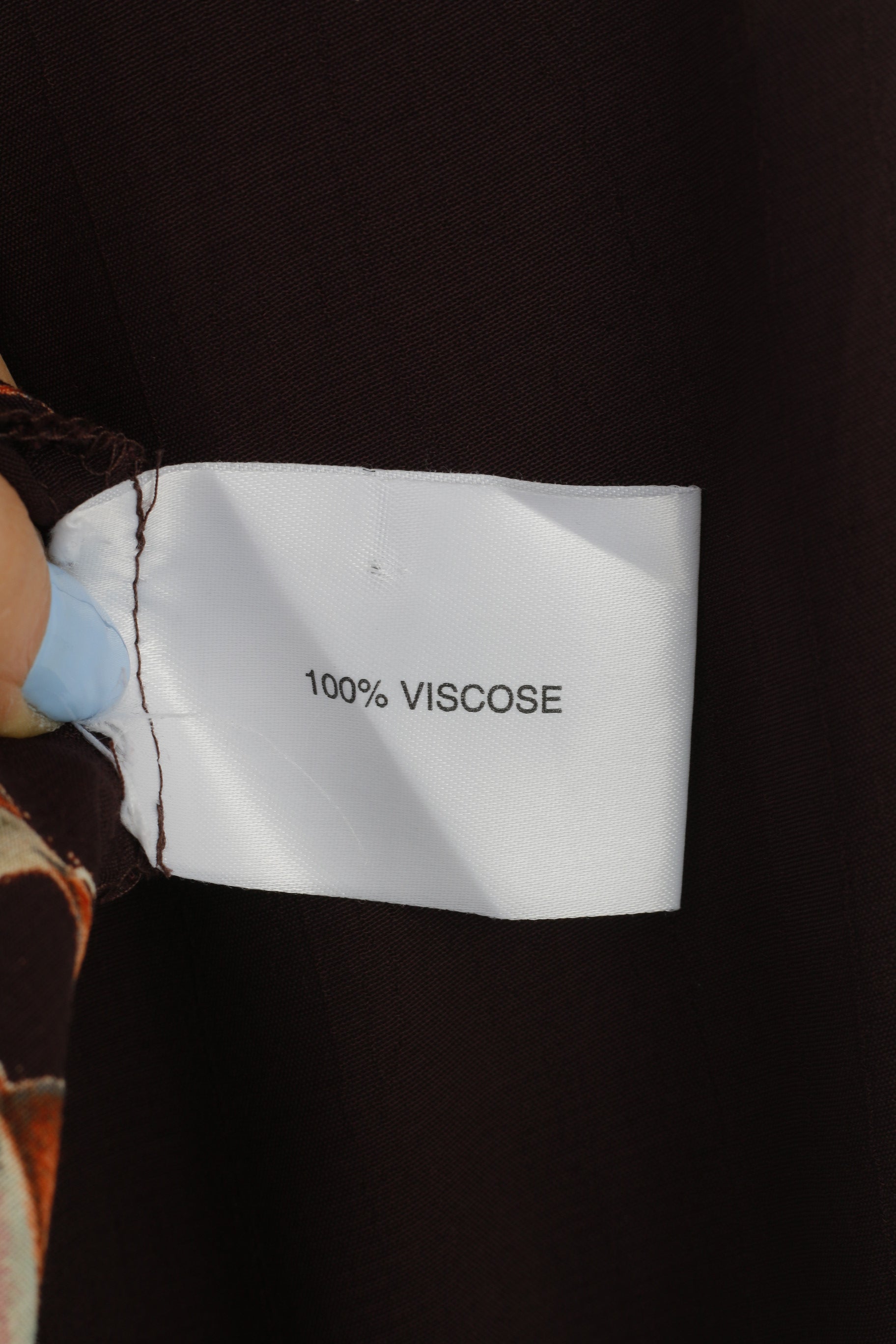 Elvi femmes 18 2XL chemise décontractée marron imprimé fleur à manches longues épaulettes col haut 