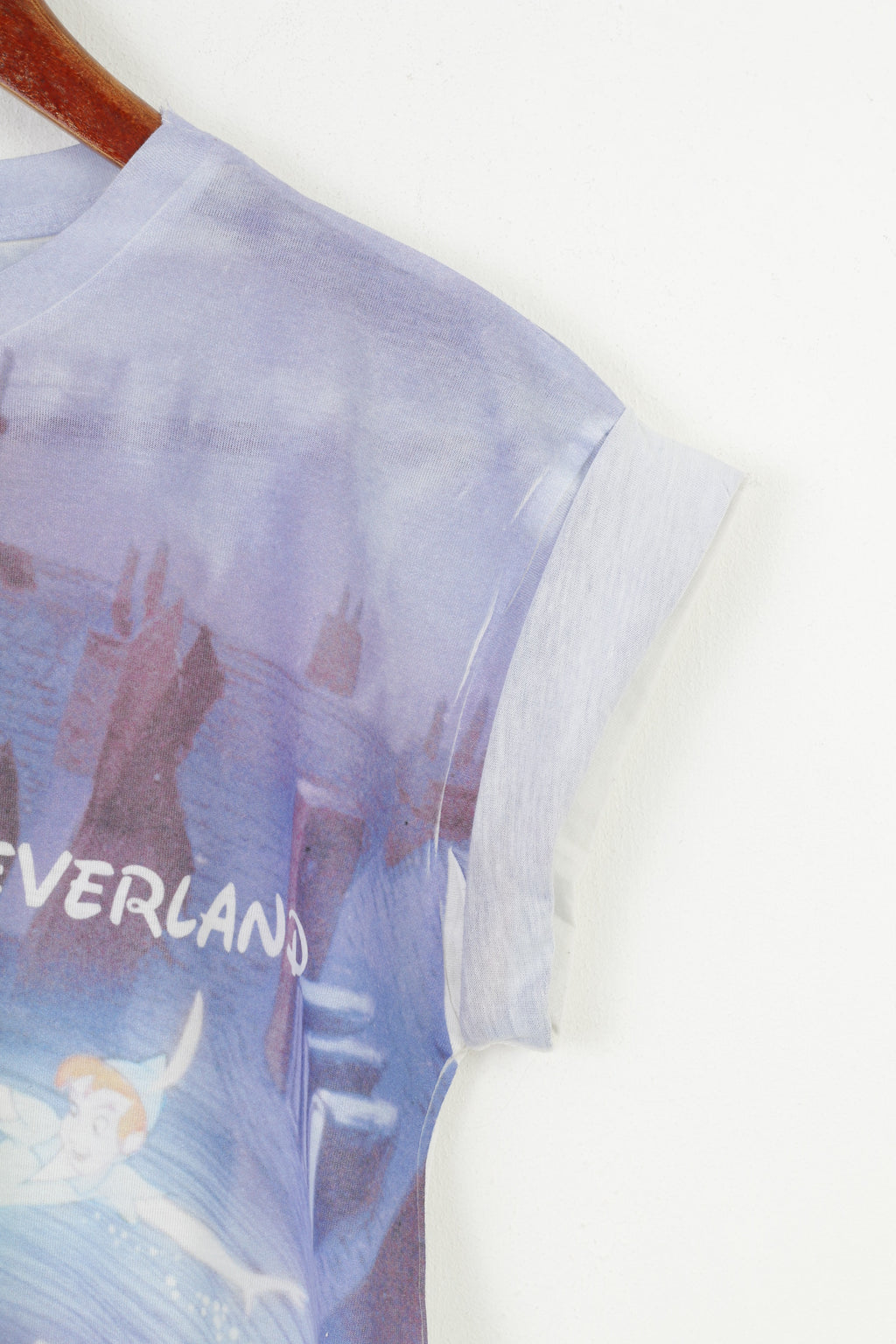 Atmosphere Women 6 XS T-Shirt Disney Take Me To Neverland Bleu Graphique Col Rond Haut