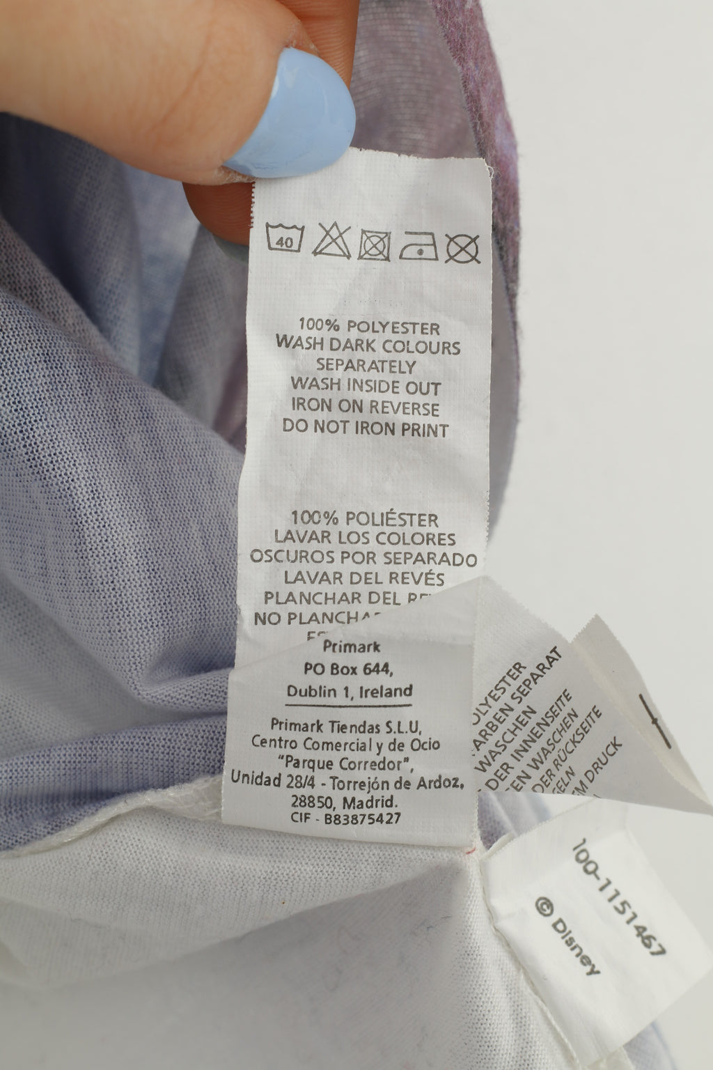 Atmosphere Women 6 XS T-Shirt Disney Take Me To Neverland Bleu Graphique Col Rond Haut