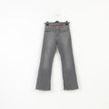 Tommy Hilfiger Women 28  Trosuers Denim Grey Jeans Stretch Wide Leg Cotton Pants