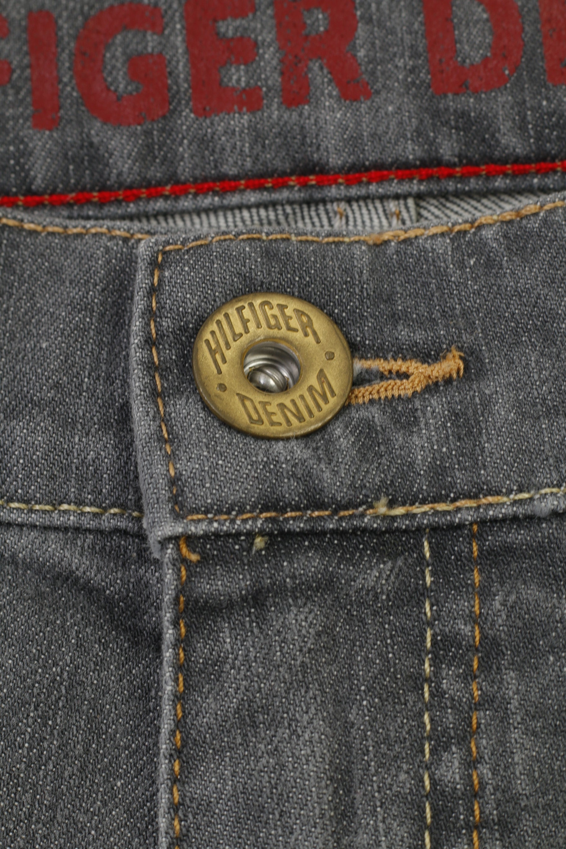 Tommy Hilfiger Women 28  Trosuers Denim Grey Jeans Stretch Wide Leg Cotton Pants