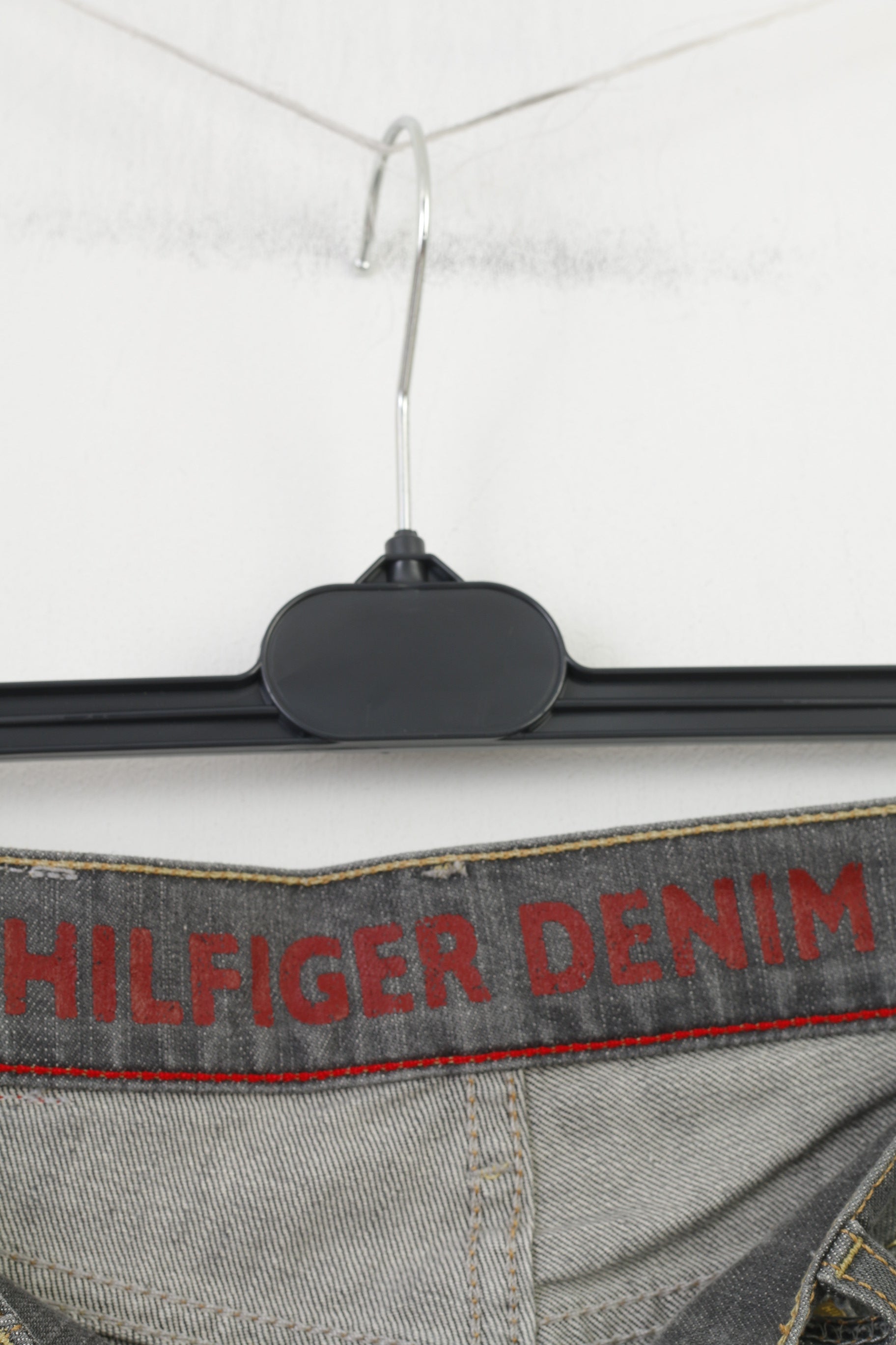 Tommy Hilfiger Women 28  Trosuers Denim Grey Jeans Stretch Wide Leg Cotton Pants