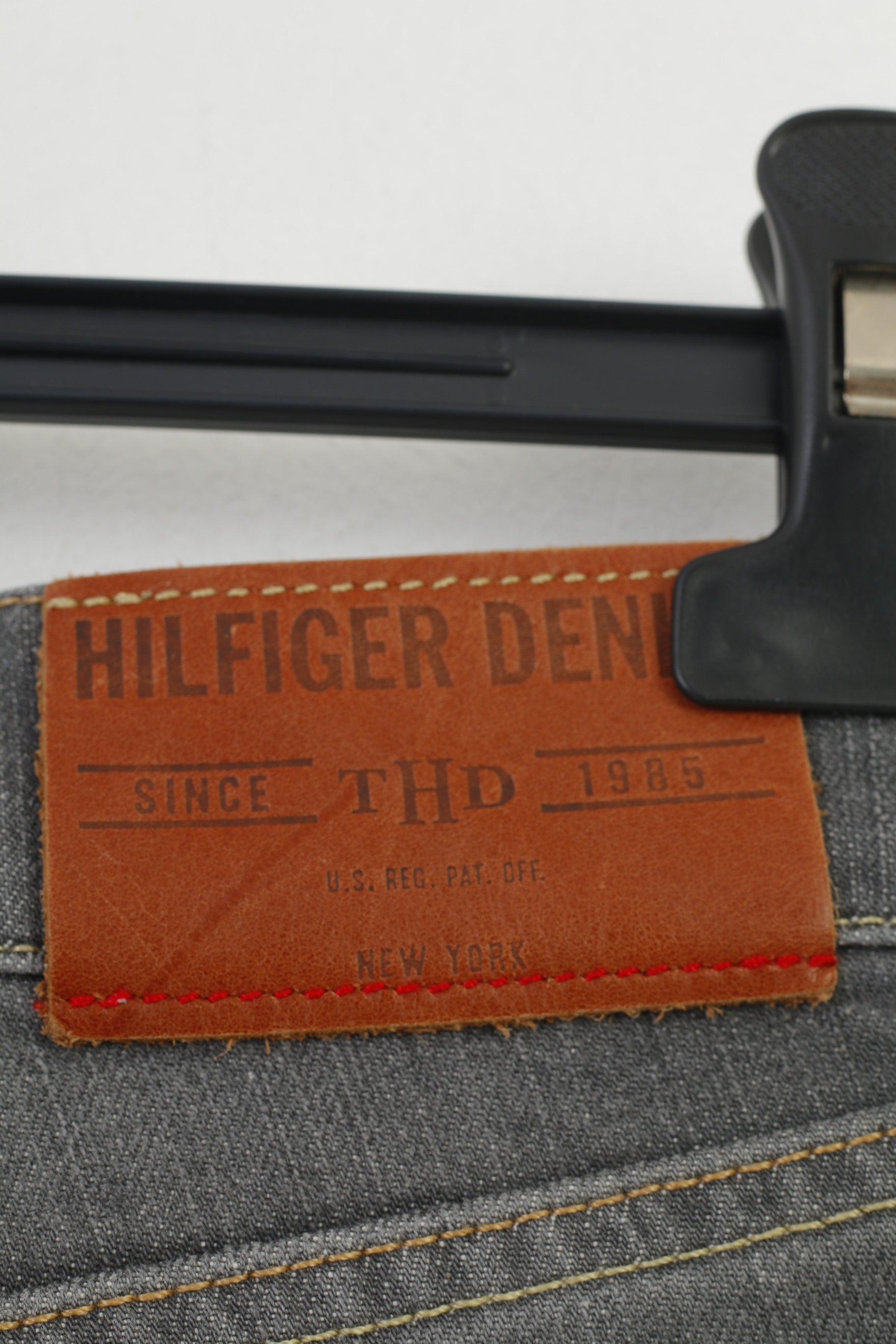 Tommy Hilfiger Women 28  Trosuers Denim Grey Jeans Stretch Wide Leg Cotton Pants