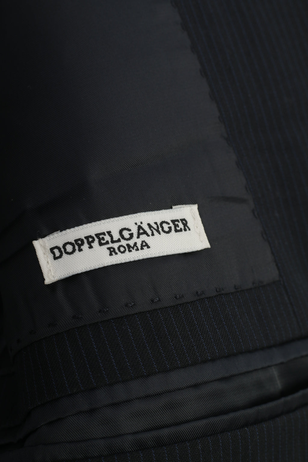 Doppelganger Roma Men 44 34 Blazer Navy Striped Single Breasted Collar Classic Jacket