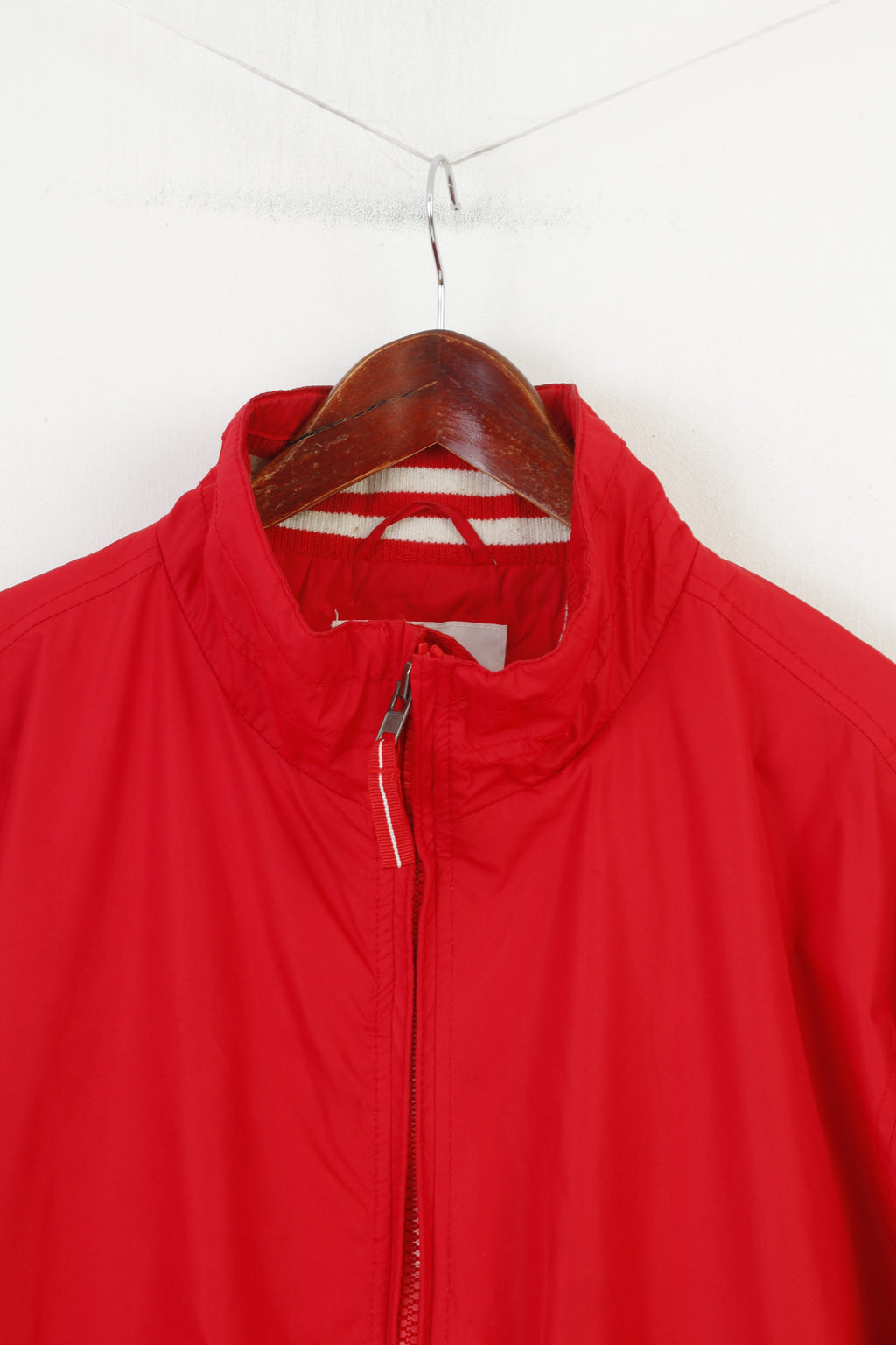 Cubus Men 2XL  Jacket Full Zipper Red Sportswear Vintage Collar Pockets Top