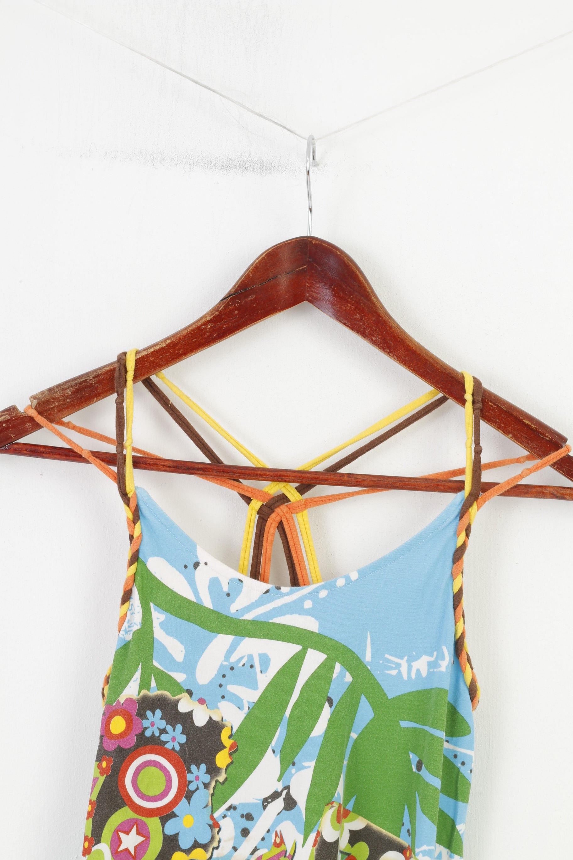 Mayoral Girls 18 167cm  Dress Cross Back Cotton Multiprint Summer Sleeveless Top