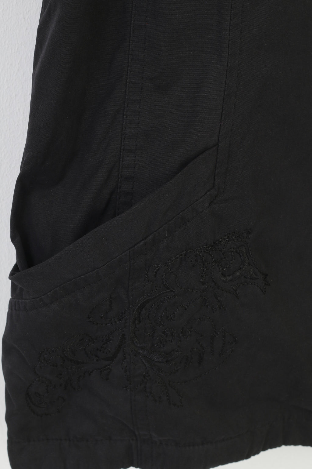 Dash femmes 14 42 L gilet noir gris Double face coton sans manches pleine fermeture éclair poches broderie haut