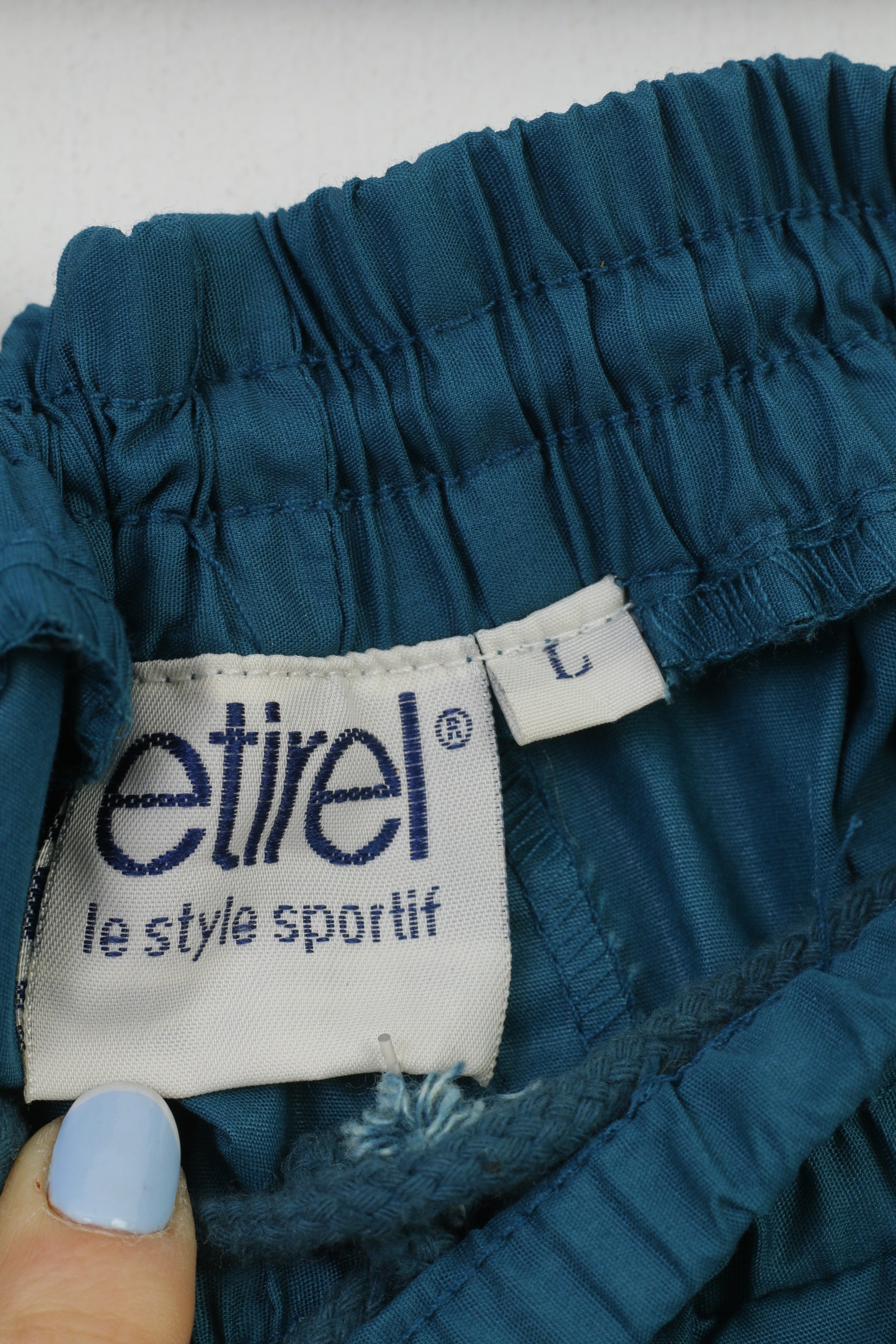 Etirel Femmes L Pantalon De Survêtement Turquoise Sport Poches D'entraînement Pantalon Taille Élastique