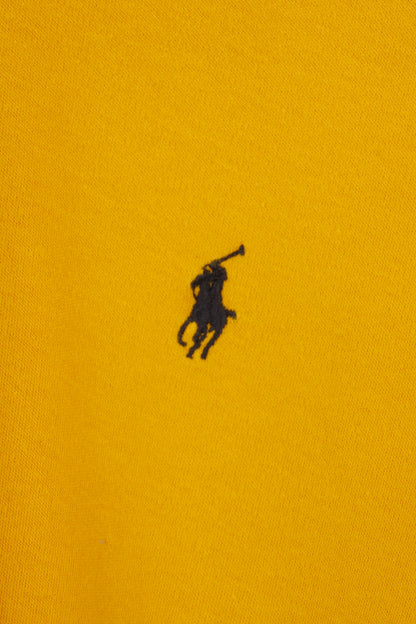 Polo di Ralph Lauren Polo da uomo XL Blu scuro Giallo manica lunga Colletto in cotone Top vintage