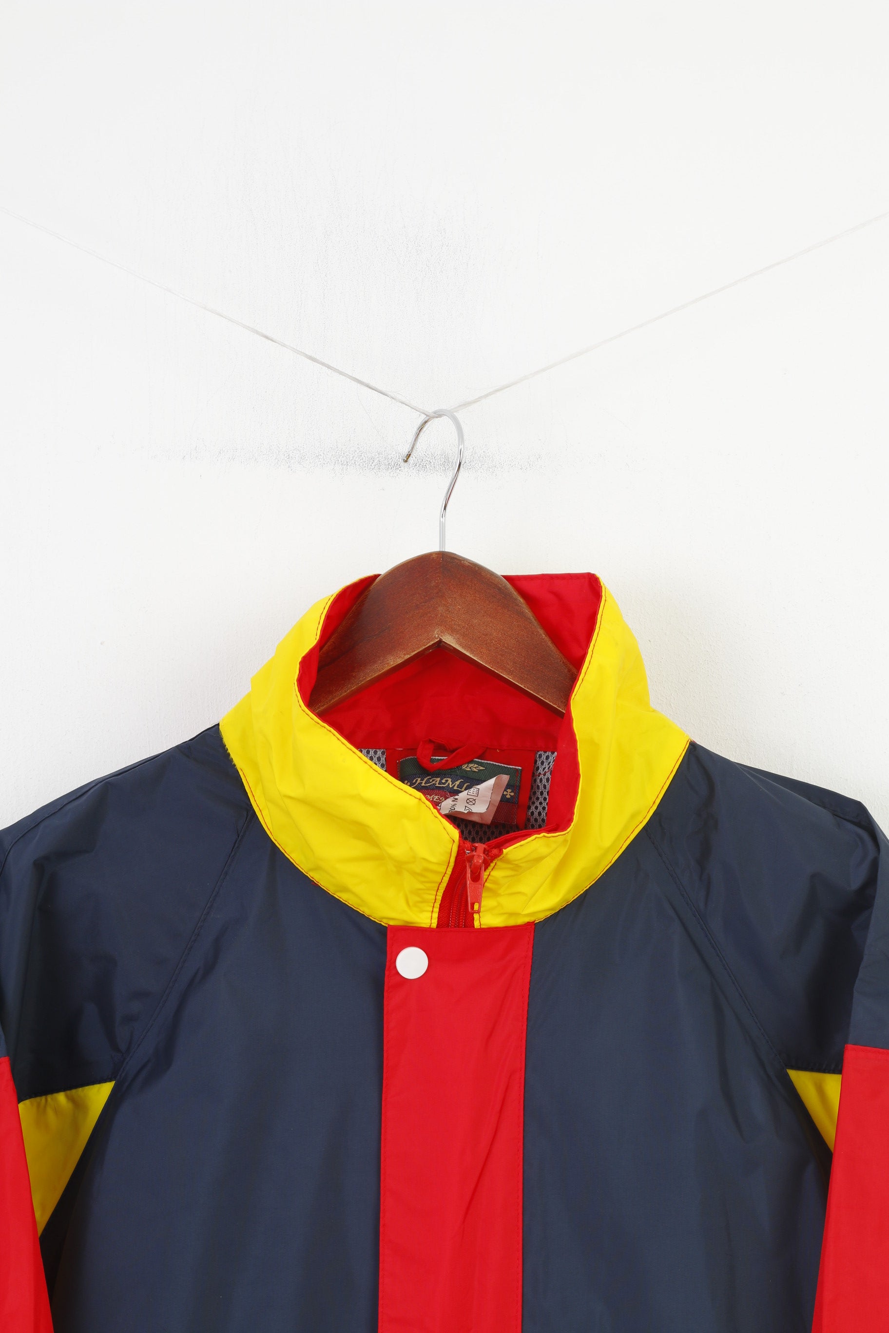 Hamlet Men S Jacket Waterproof Full Zipper Red Hood Nylon Vintage Top