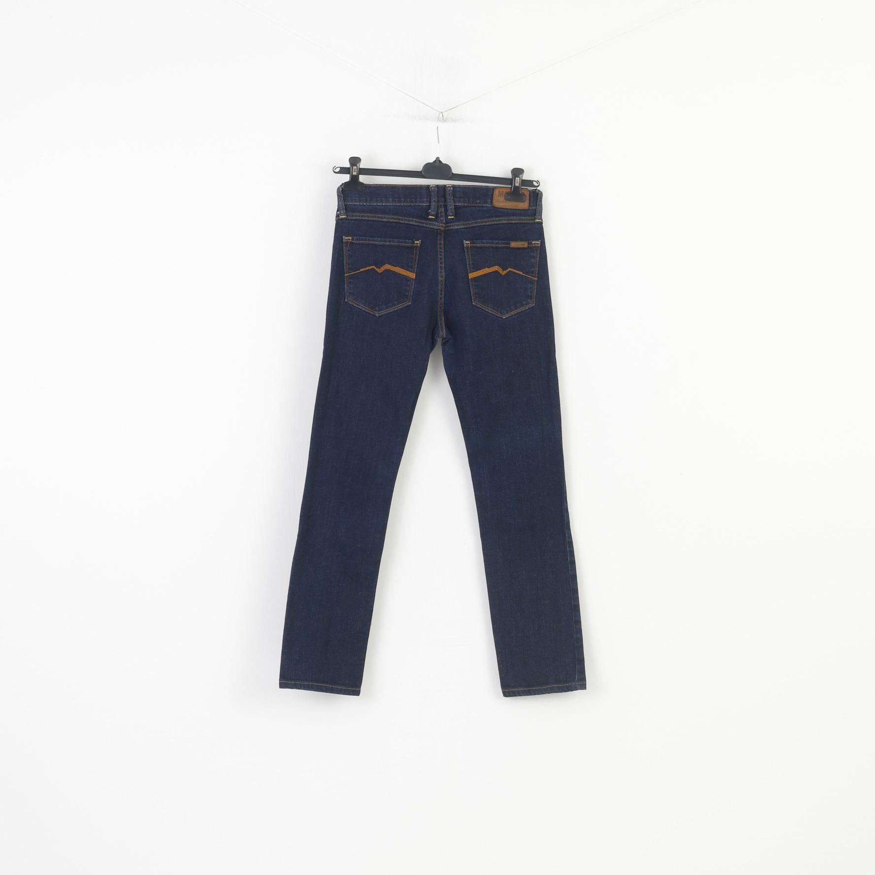 Mustang Femme 29 Pantalon Bleu Marine Denim Jeans Coton Pantalon Droit