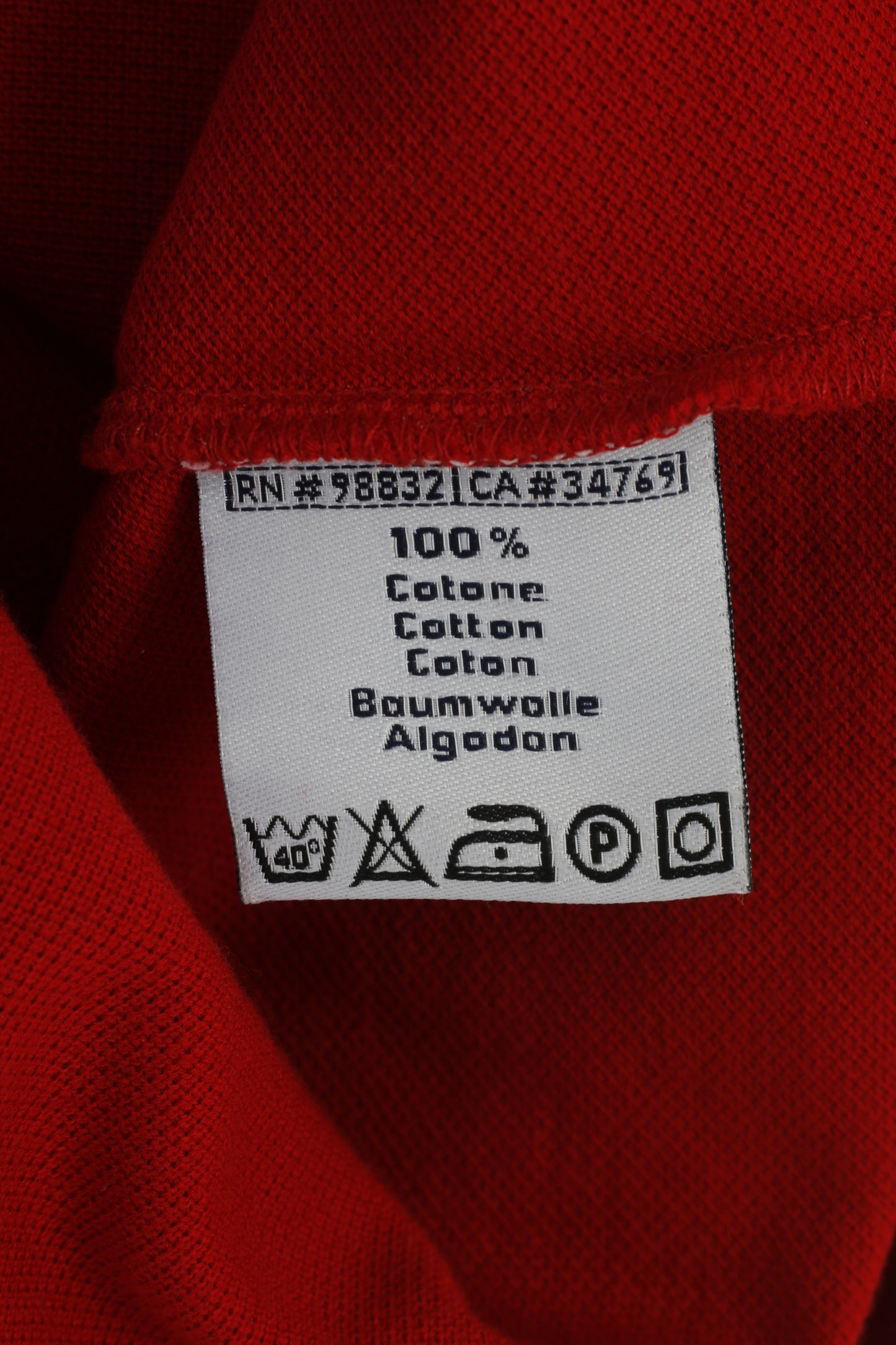 Robe Di Kappa Garçon 14 ans 164 Polo Rouge Col Sport Manches Courtes Haut Décontracté