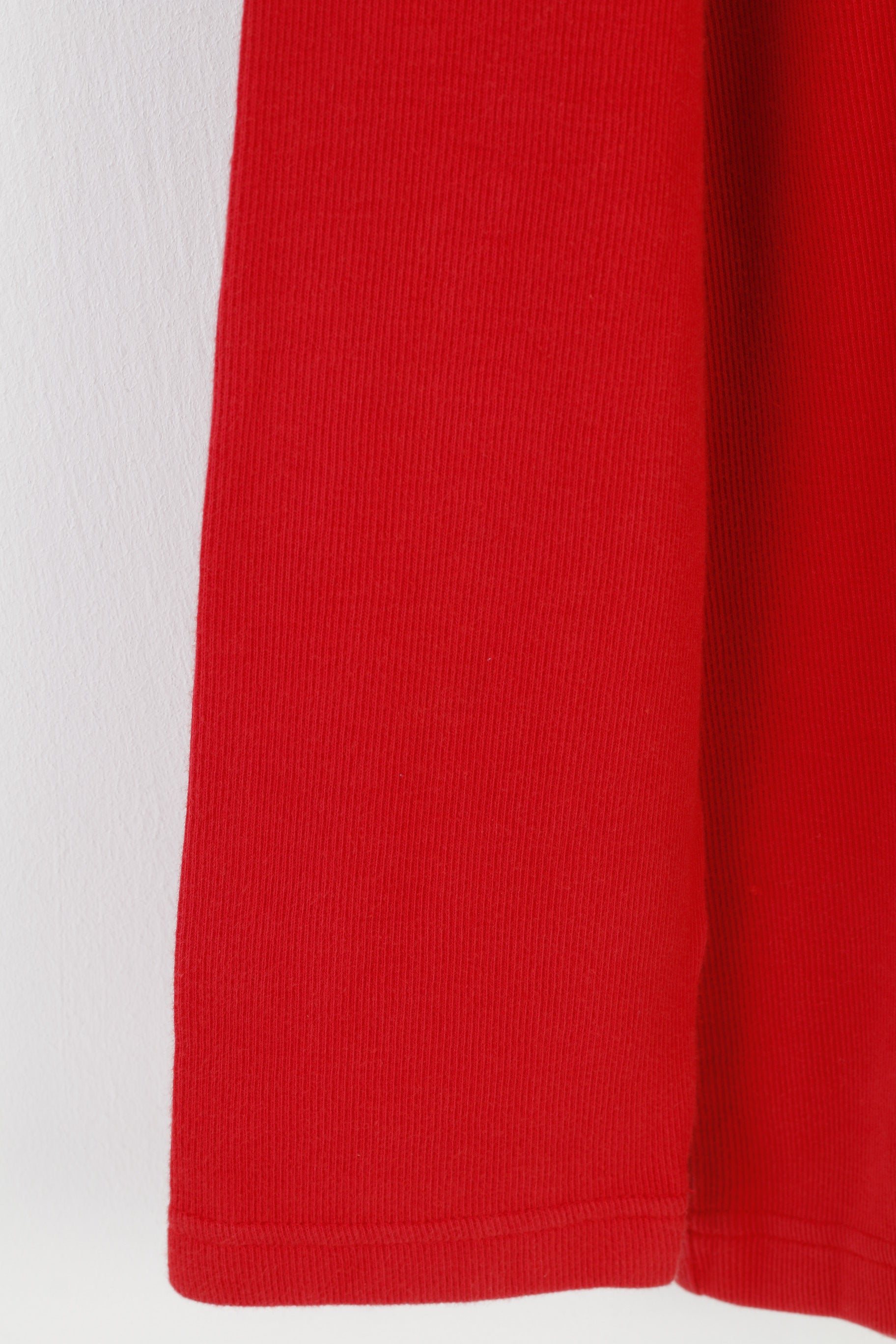 Tommy Hilfiger Men L Jumper V Neck Red Classic Cotton Vintage Sweater