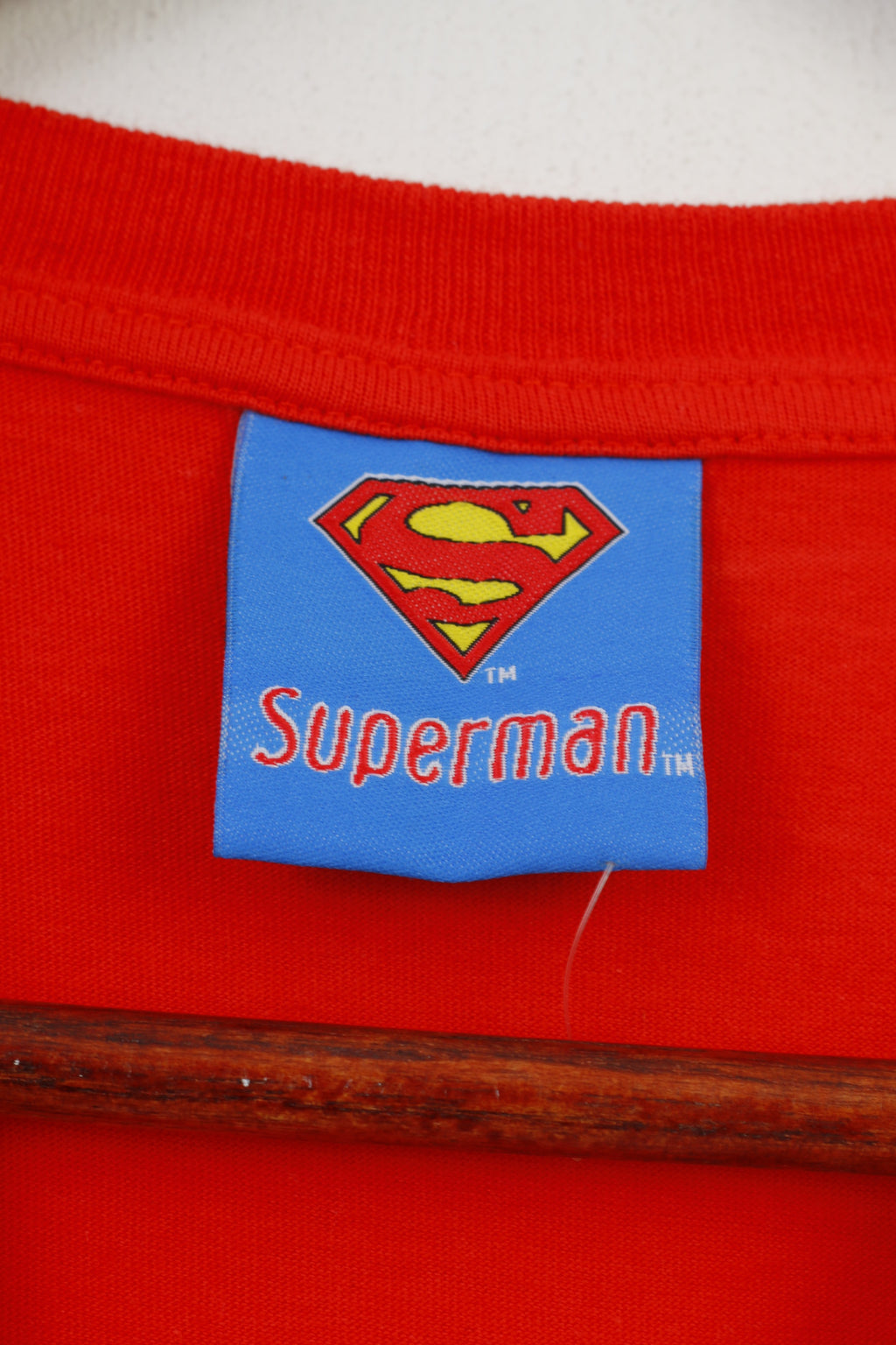 Superman Men L T-Shirt Comic Superman Blue  Crew Neck Vintage Top