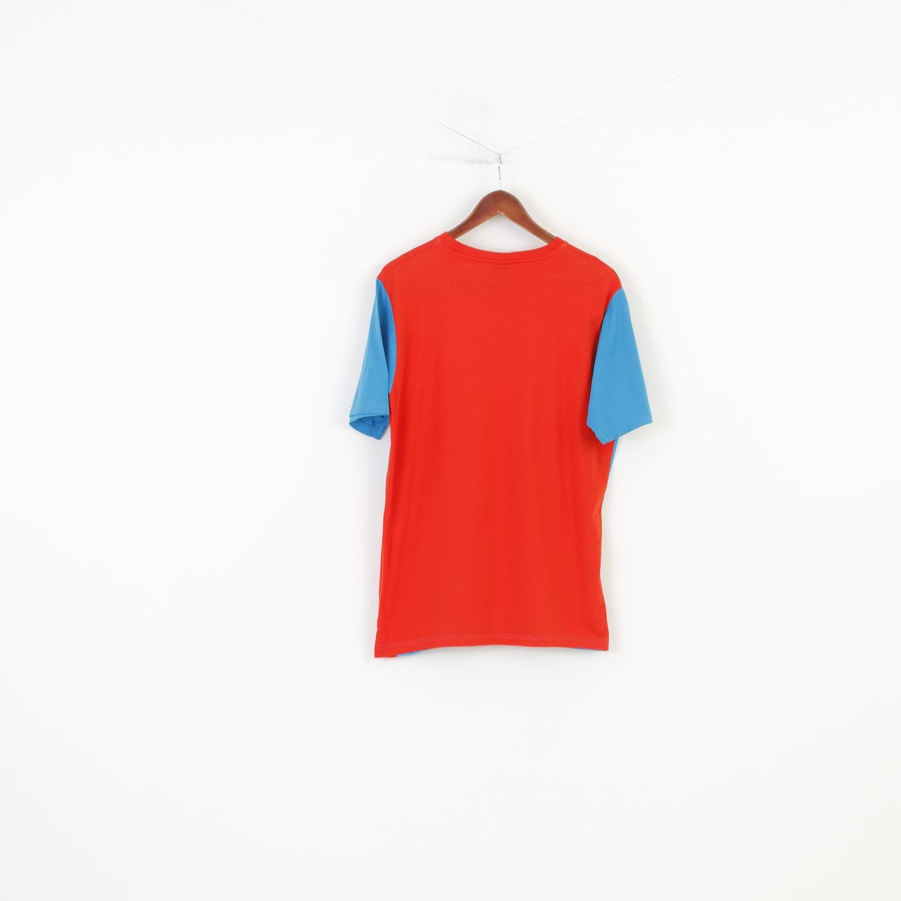 Superman Men L T-Shirt Comic Superman Blue  Crew Neck Vintage Top