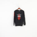 Hey'di Men S Sweatshirt Black Crew Neck Padded Cotton Graphic Top
