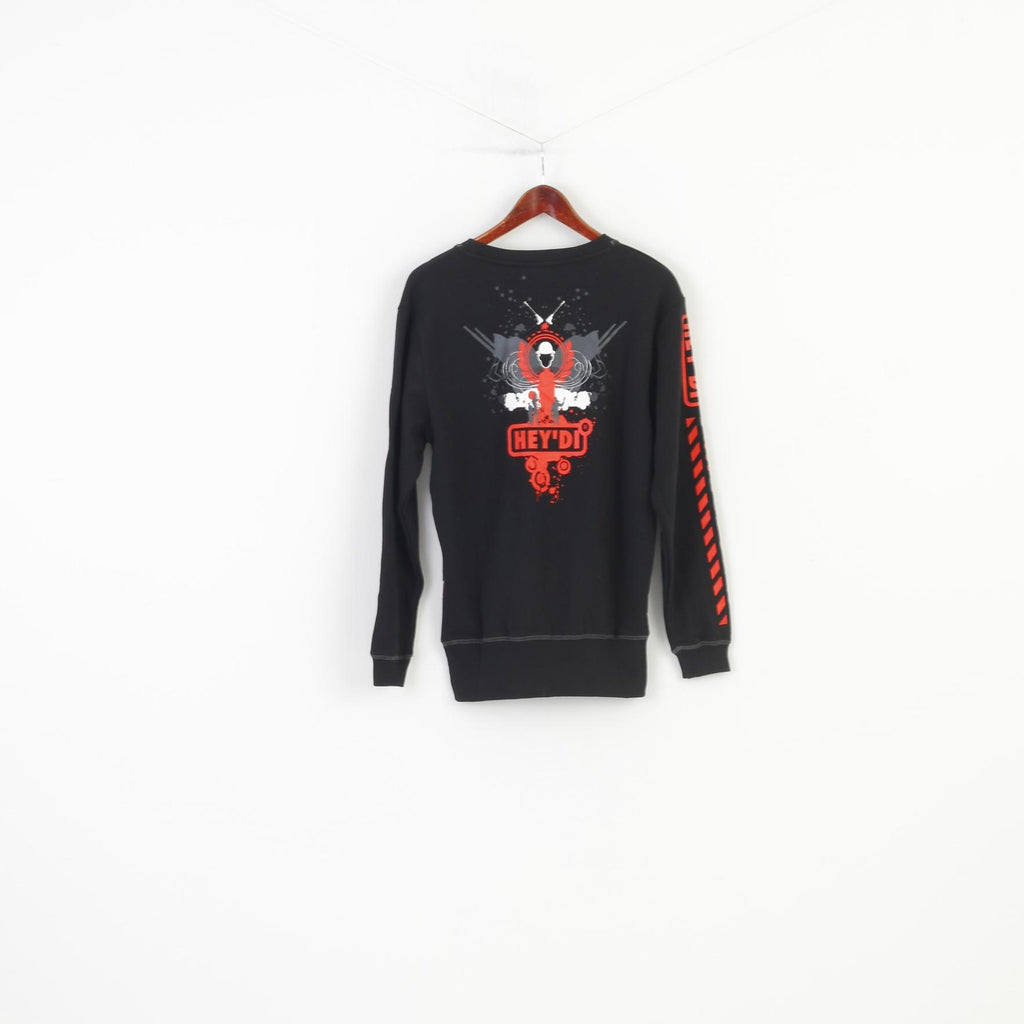 Hey'di Men S Sweatshirt Black Crew Neck Gamer Padded Cotton Graphic Top