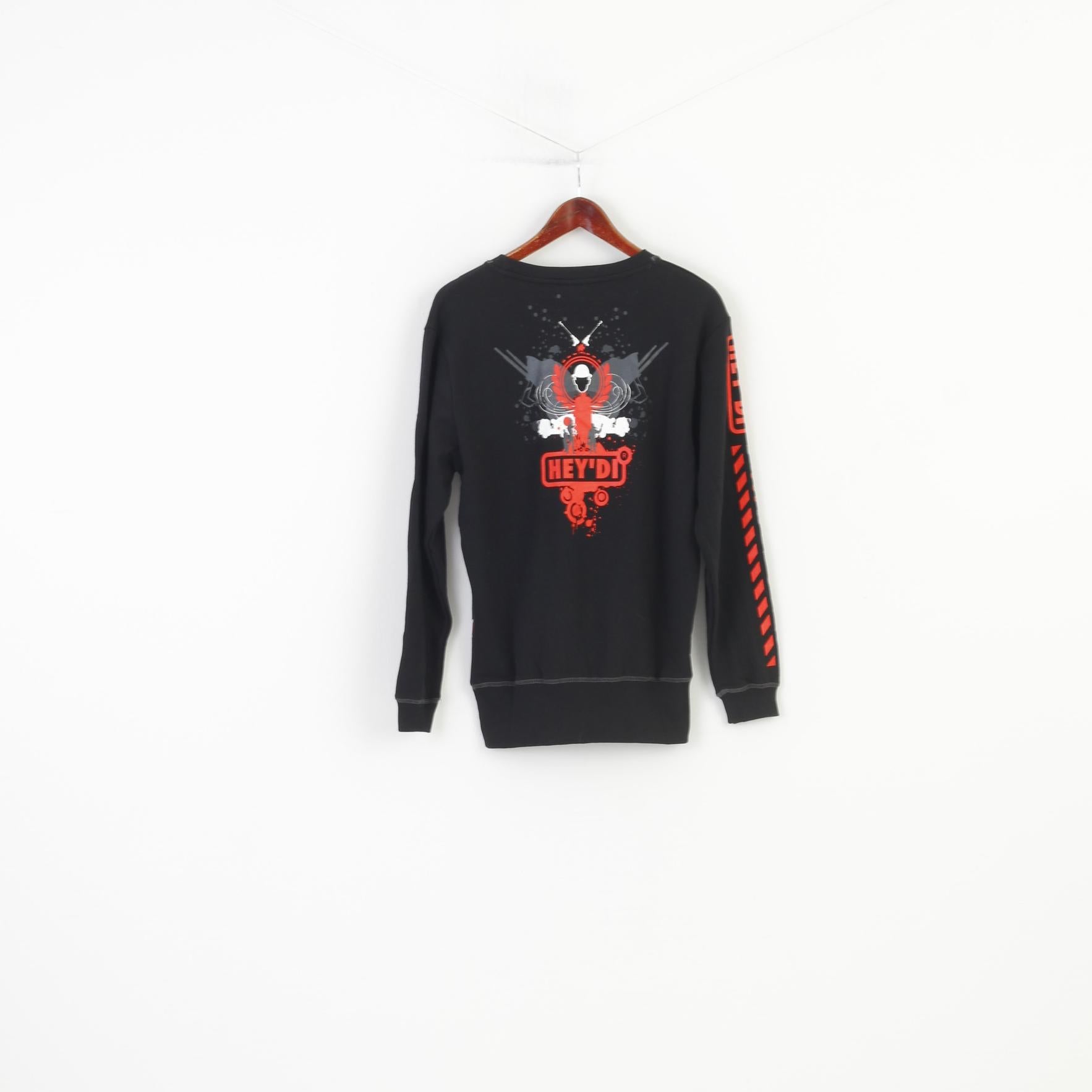 Hey'di Men S Sweatshirt Black Crew Neck Gamer Padded Cotton Graphic Top