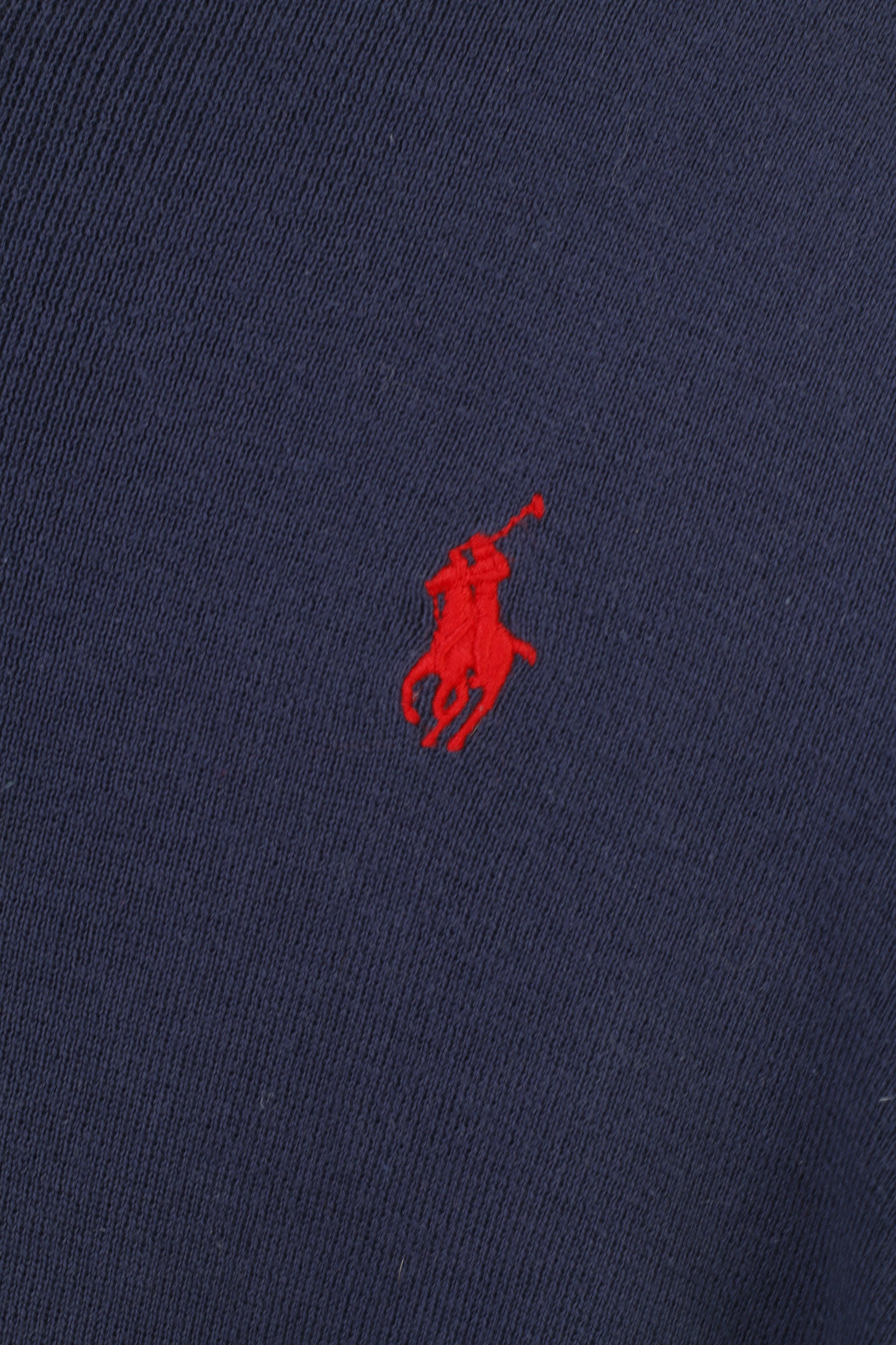 Polo Ralph Lauren Men M Jumper V Neck Prima Cotton Navy Classic Top