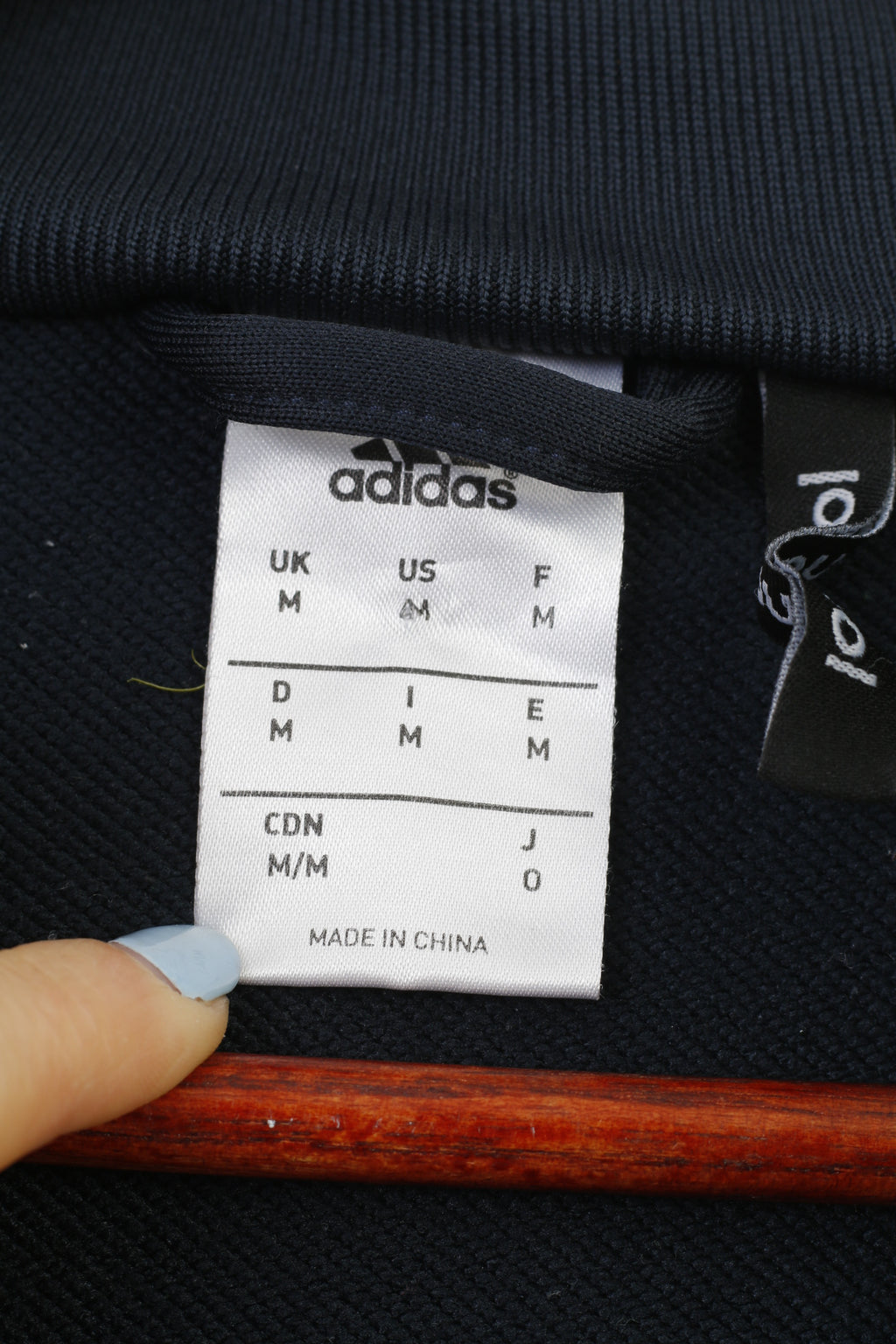 Adidas Men M Sweatshirt Sport Zip Neck Climacool Navy Fotboll SvFF Training 3 Stripes Vintage Top