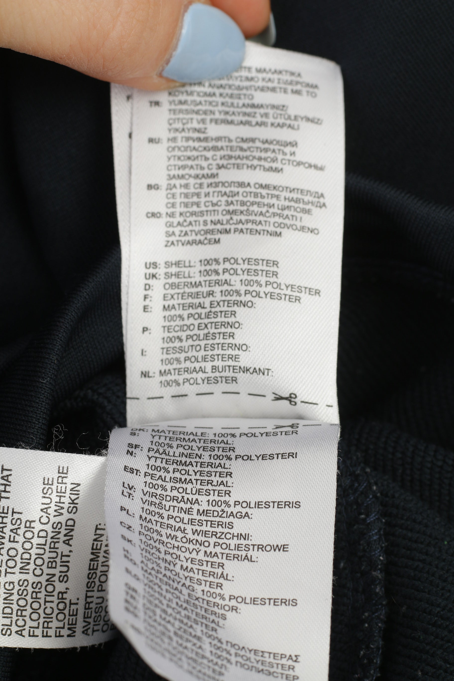 Adidas Men M Sweatshirt Sport Zip Neck Climacool Navy Fotboll SvFF Training 3 Stripes Vintage Top